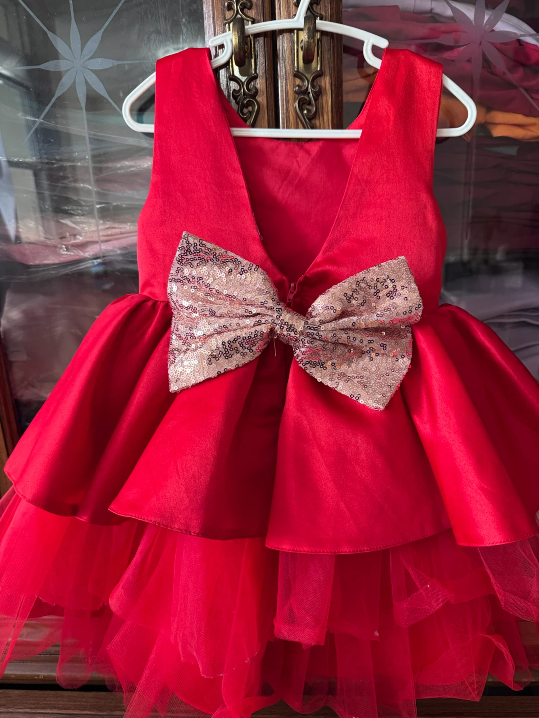 Sparkle Red Bow Dress for 2-3 Years Old - photo 3
