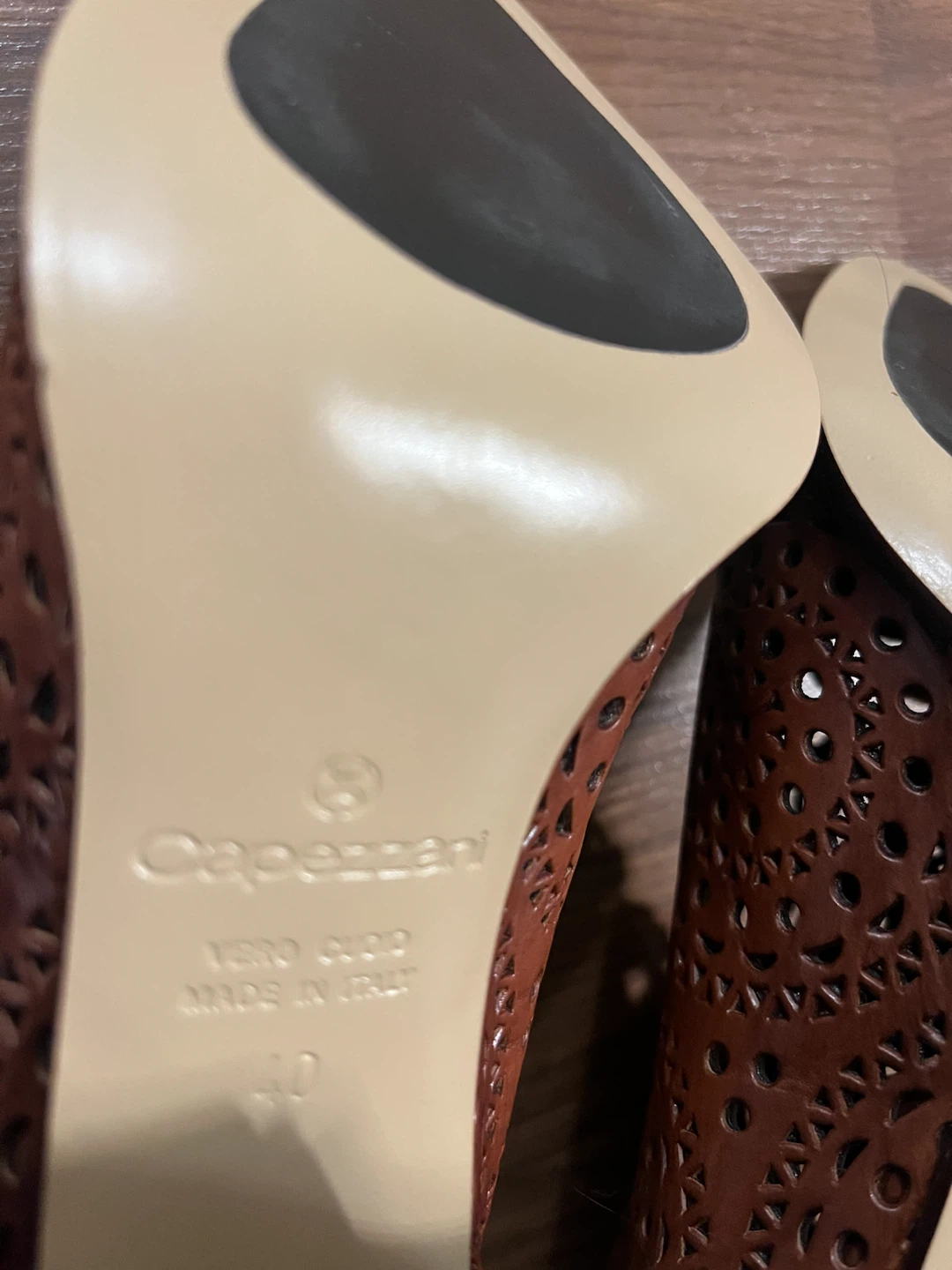 NEW Capezzani Brown Leather Laser-Cut Ankle Boots - Size 40 - photo 5