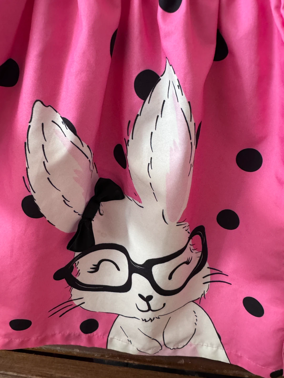Girls Pink Polka Dot Bunny Dress - Size 5 Years - photo 3