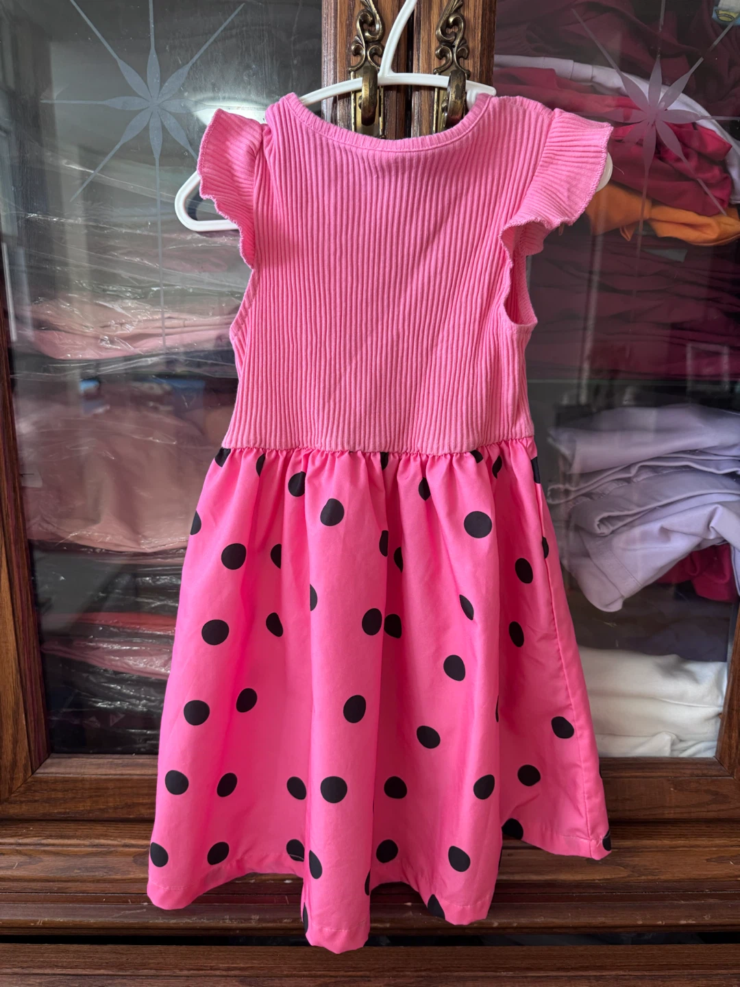 Girls Pink Polka Dot Bunny Dress - Size 5 Years - photo 4