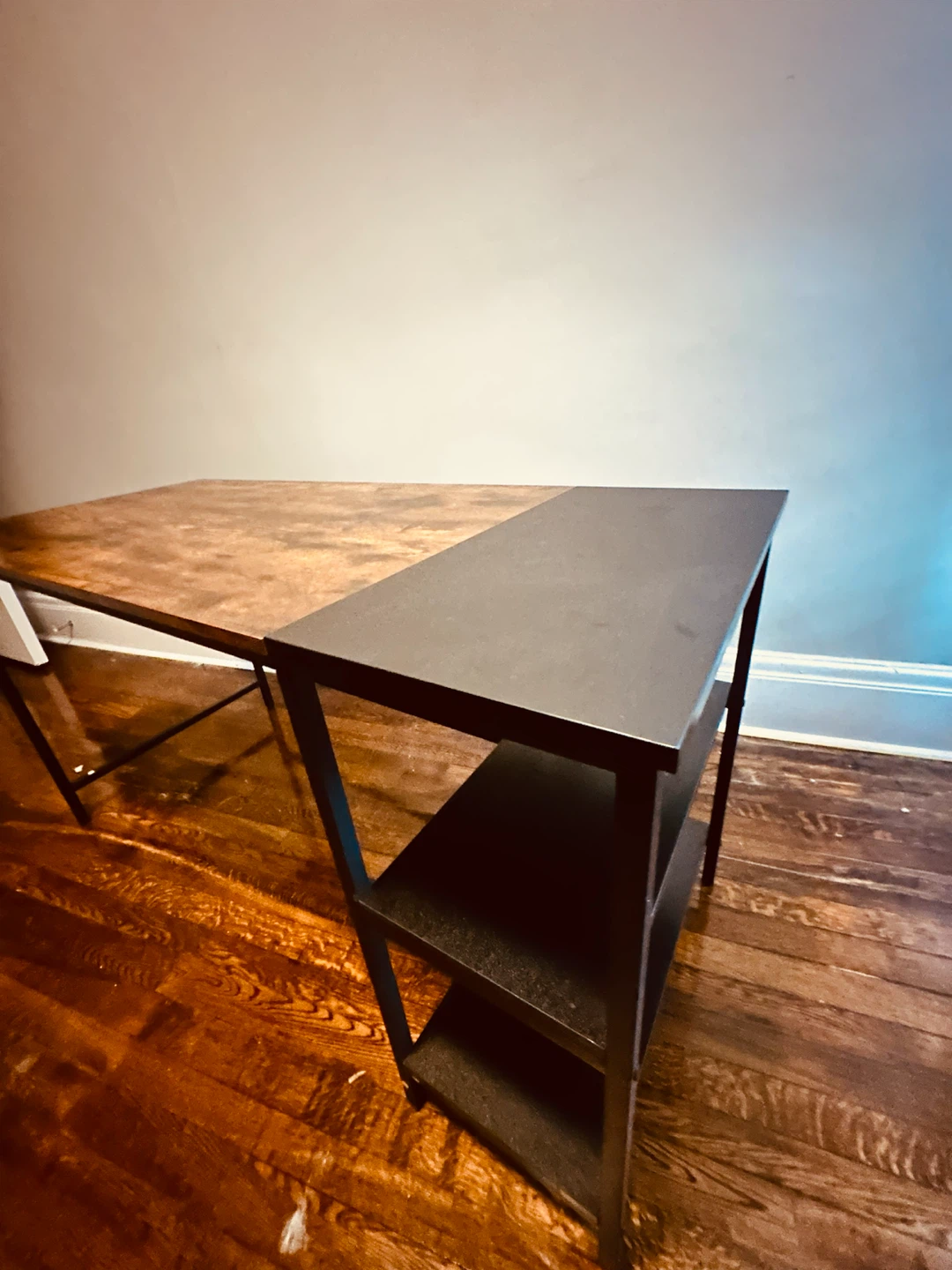 Industrial Computer Desk with Storage Shelves - photo 4