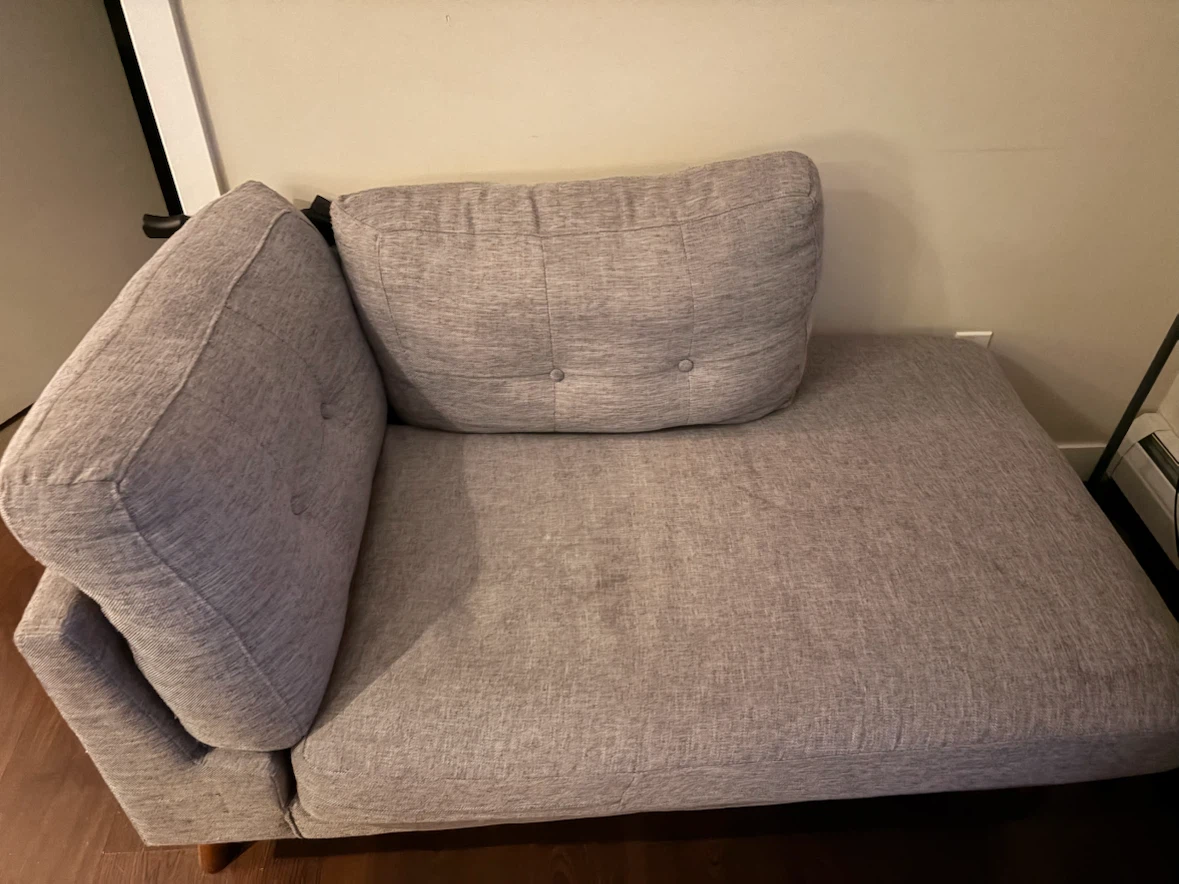 Grey Sectional Sofa Piece