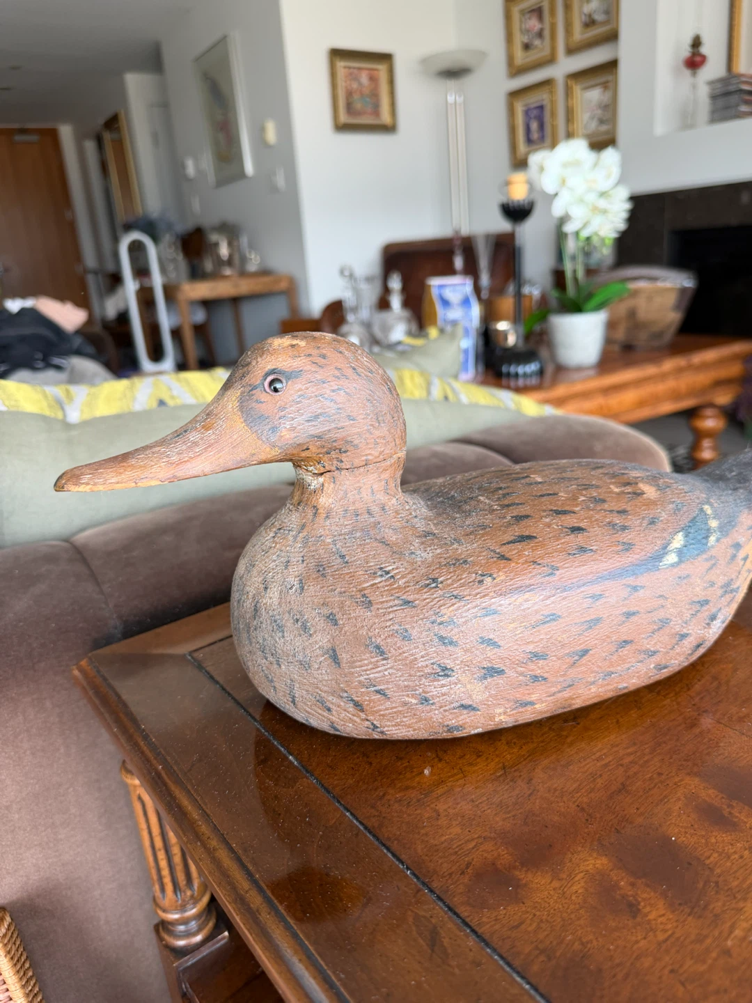 Wooden Duck Decoy - "West Antique Co."