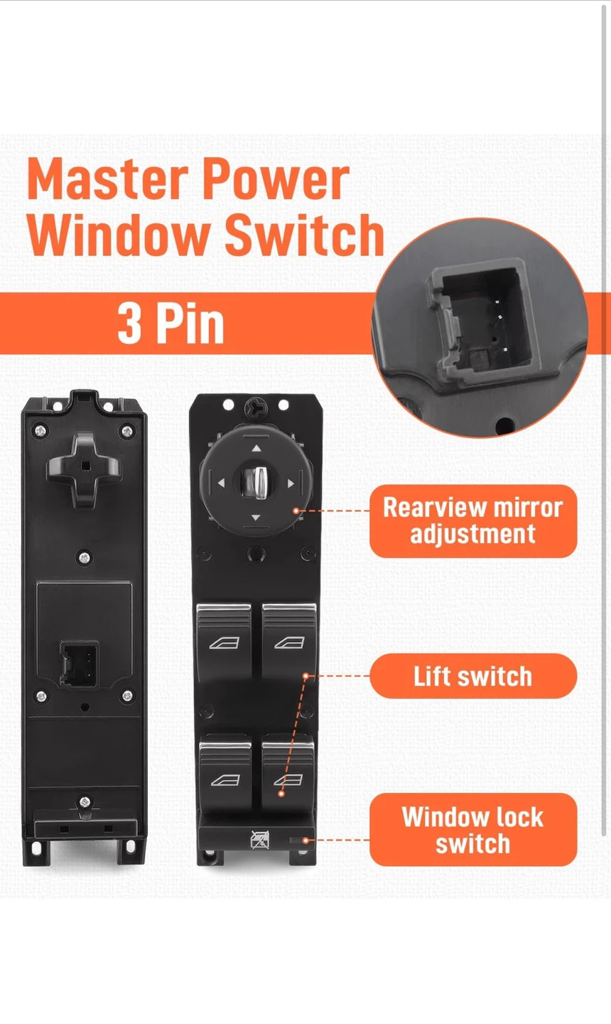 Master Power Window Switch - 3 Pin - photo 3