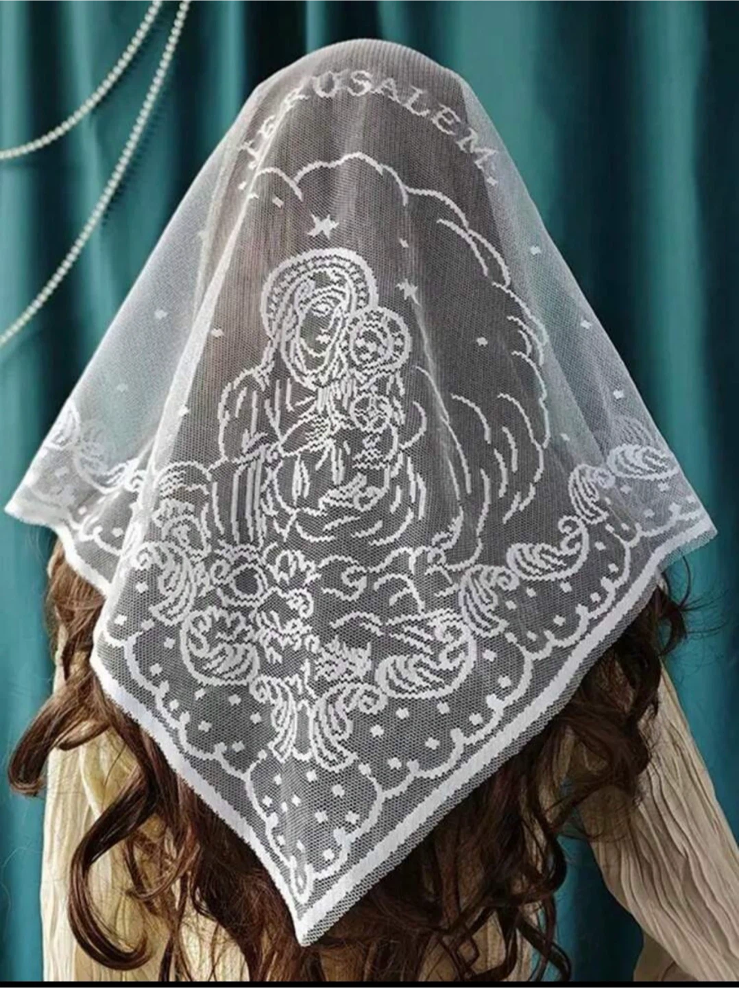White Lace Veil "Jerusalem"