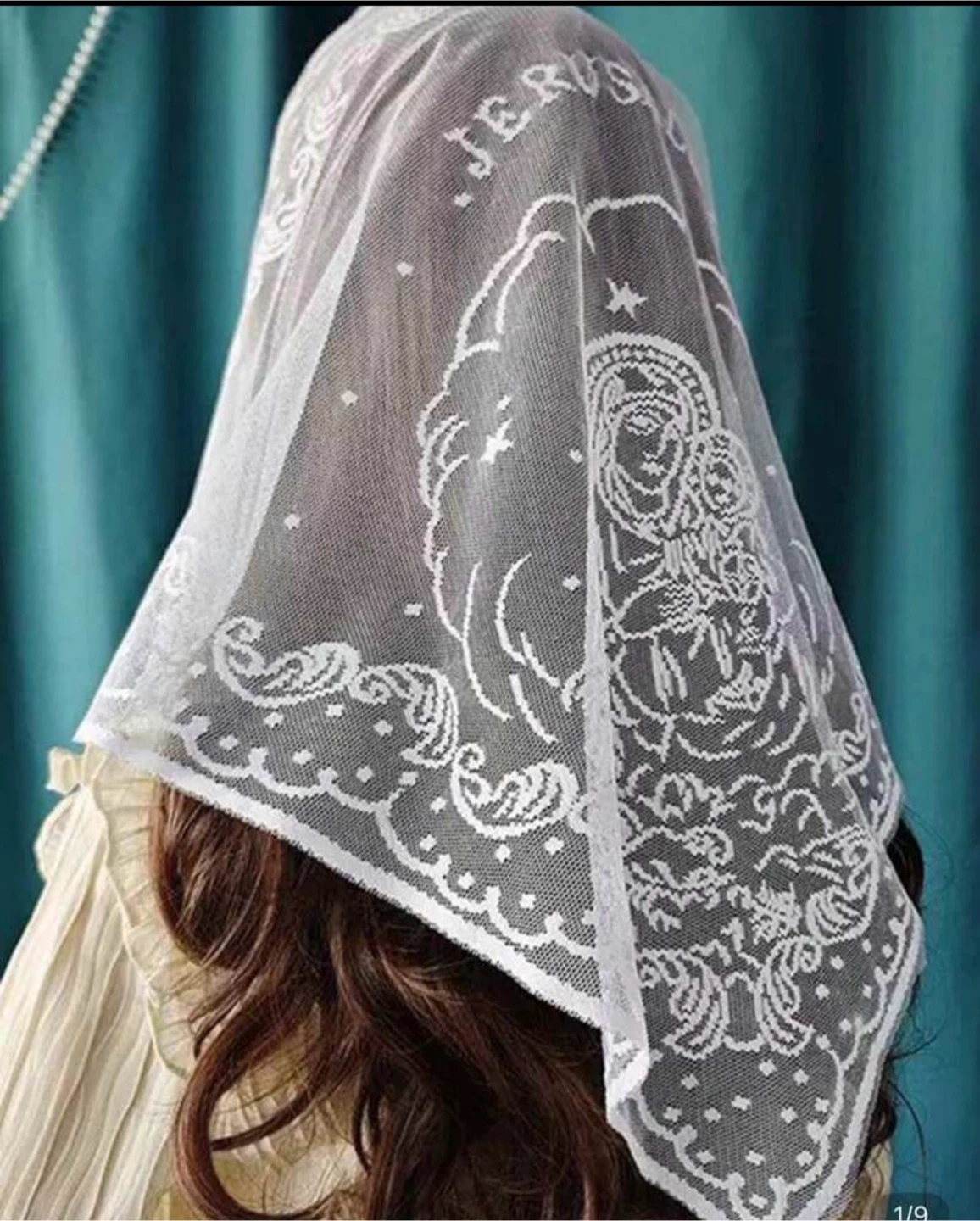 White Lace Veil "Jerusalem" - photo 2