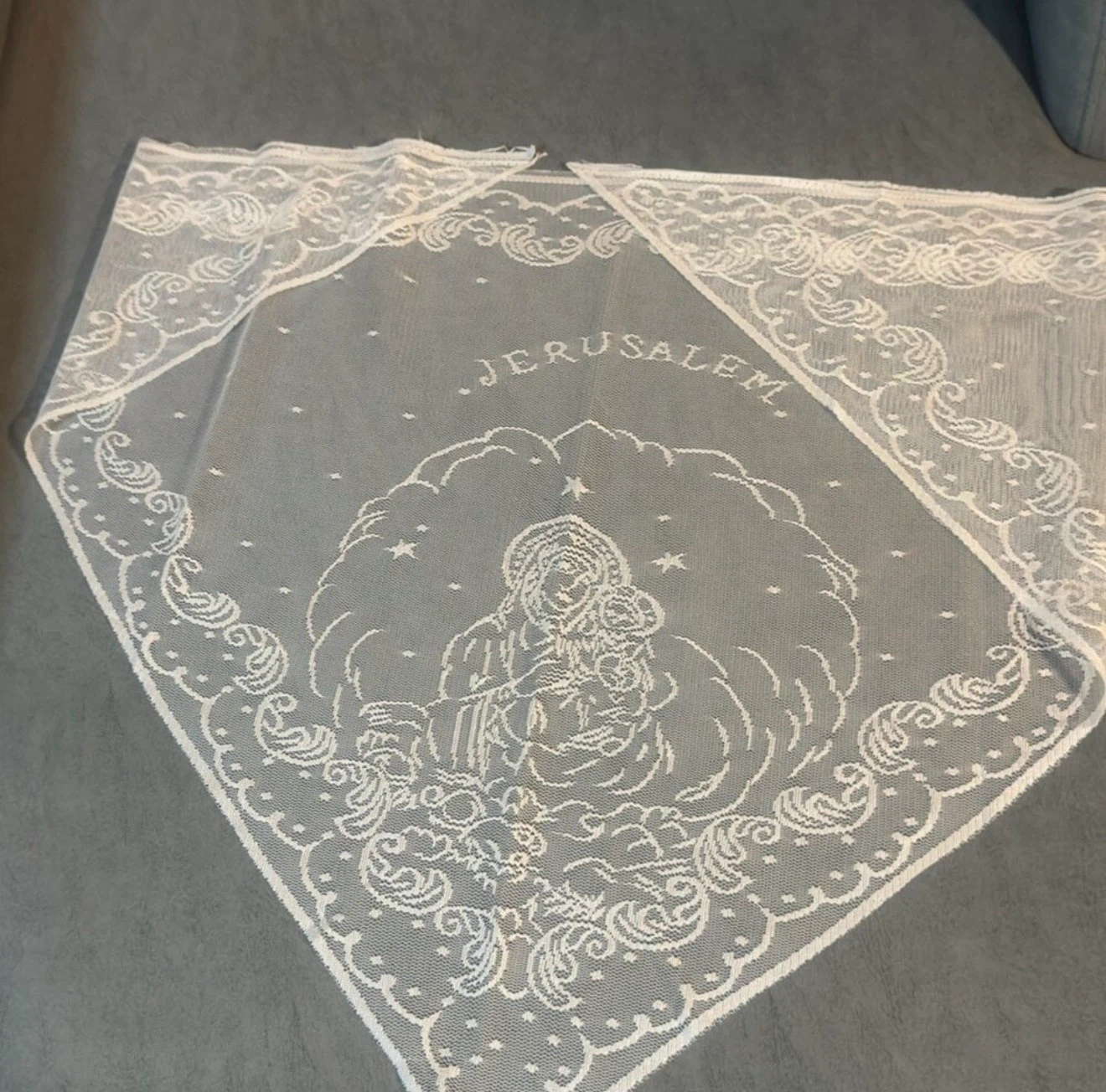 White Lace Veil "Jerusalem" - photo 3