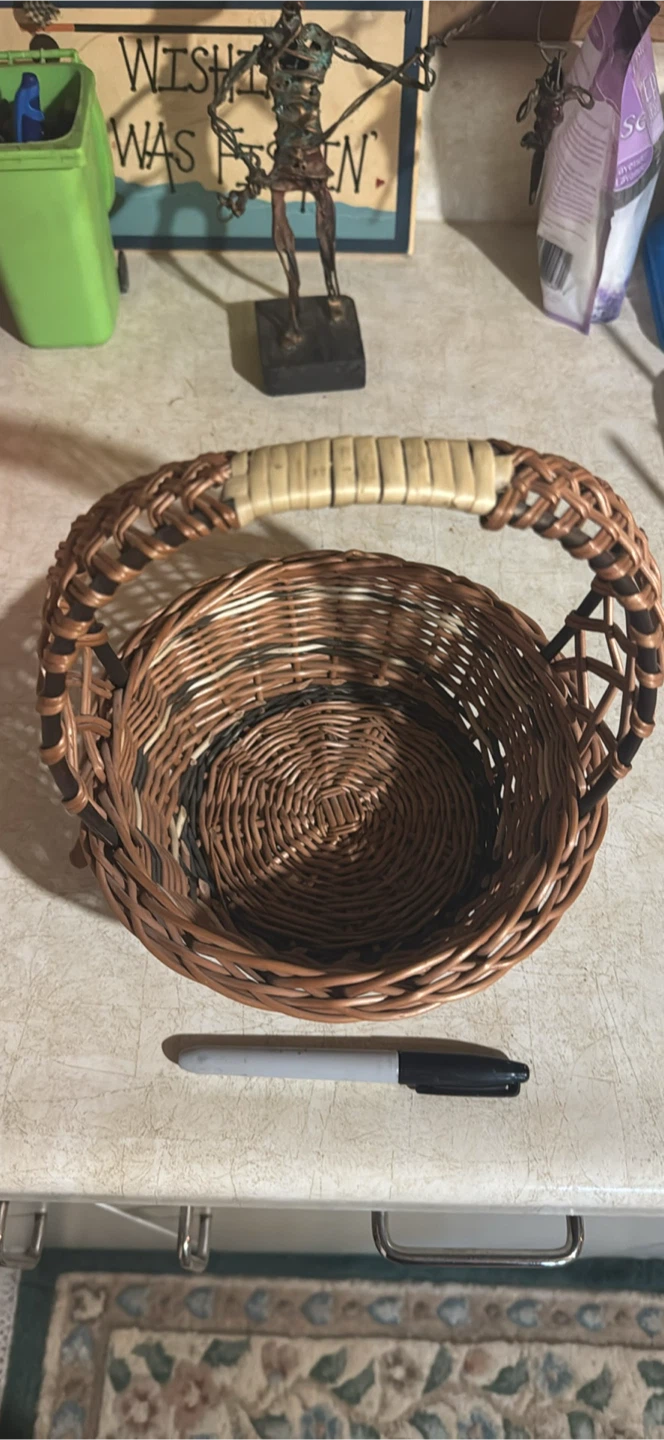 Wicker Basket with Handle - photo 2