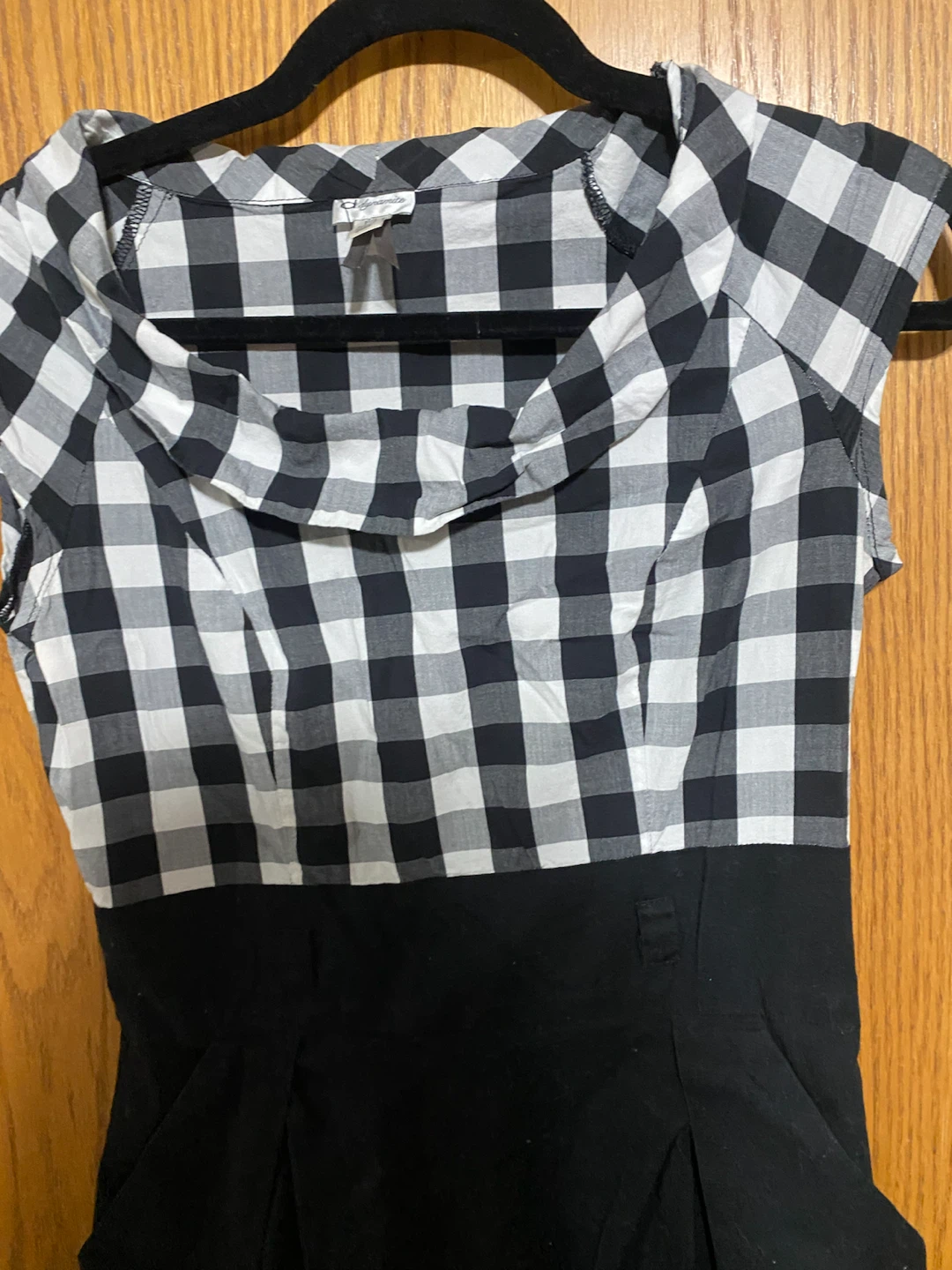 Black & White Check Cap-Sleeve Sheath Dress - photo 3