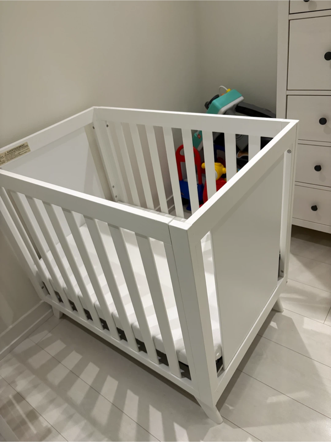 White Baby Mini Crib