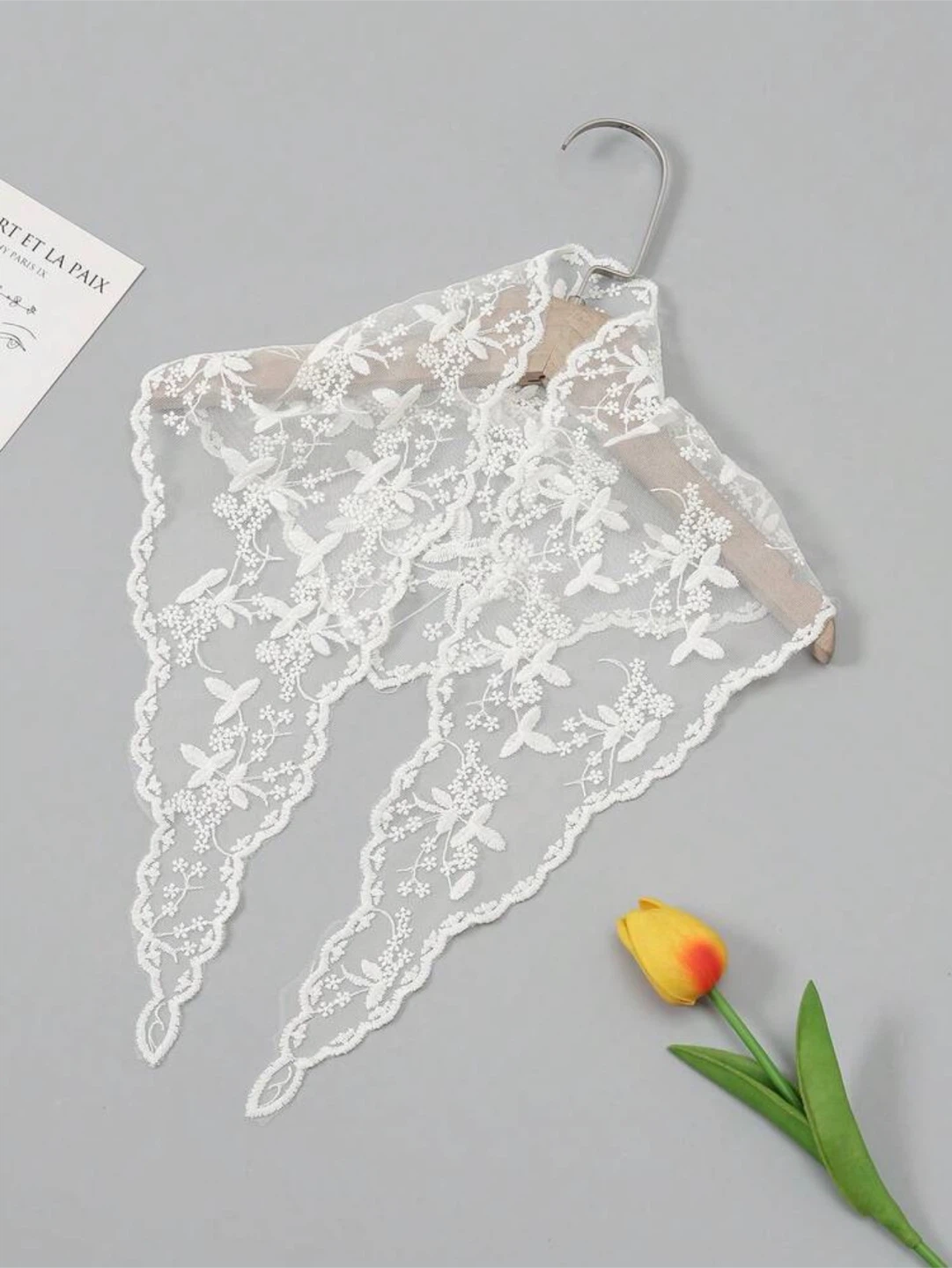 White Lace Scarf