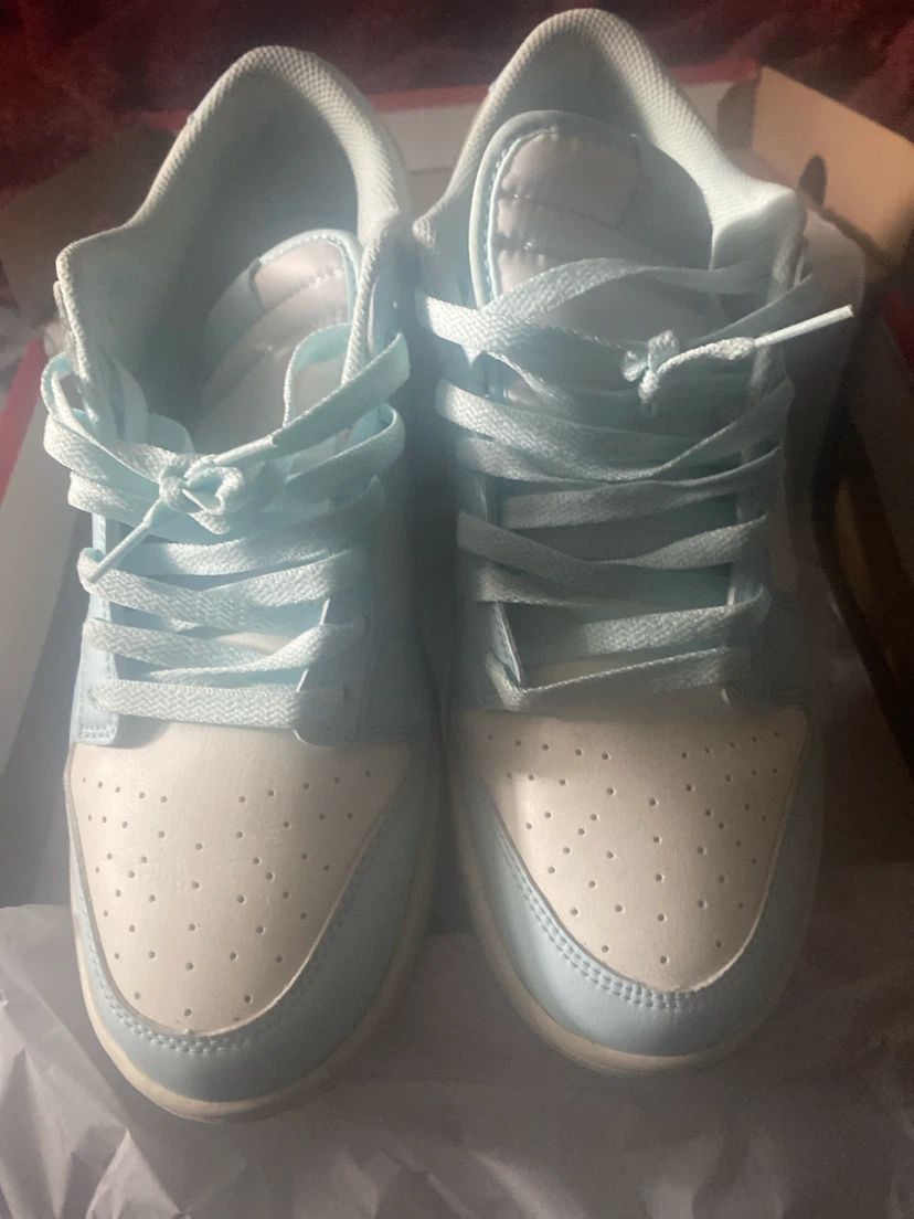 Nike Dunk Low Light Blue & Cream Sneakers - photo 2