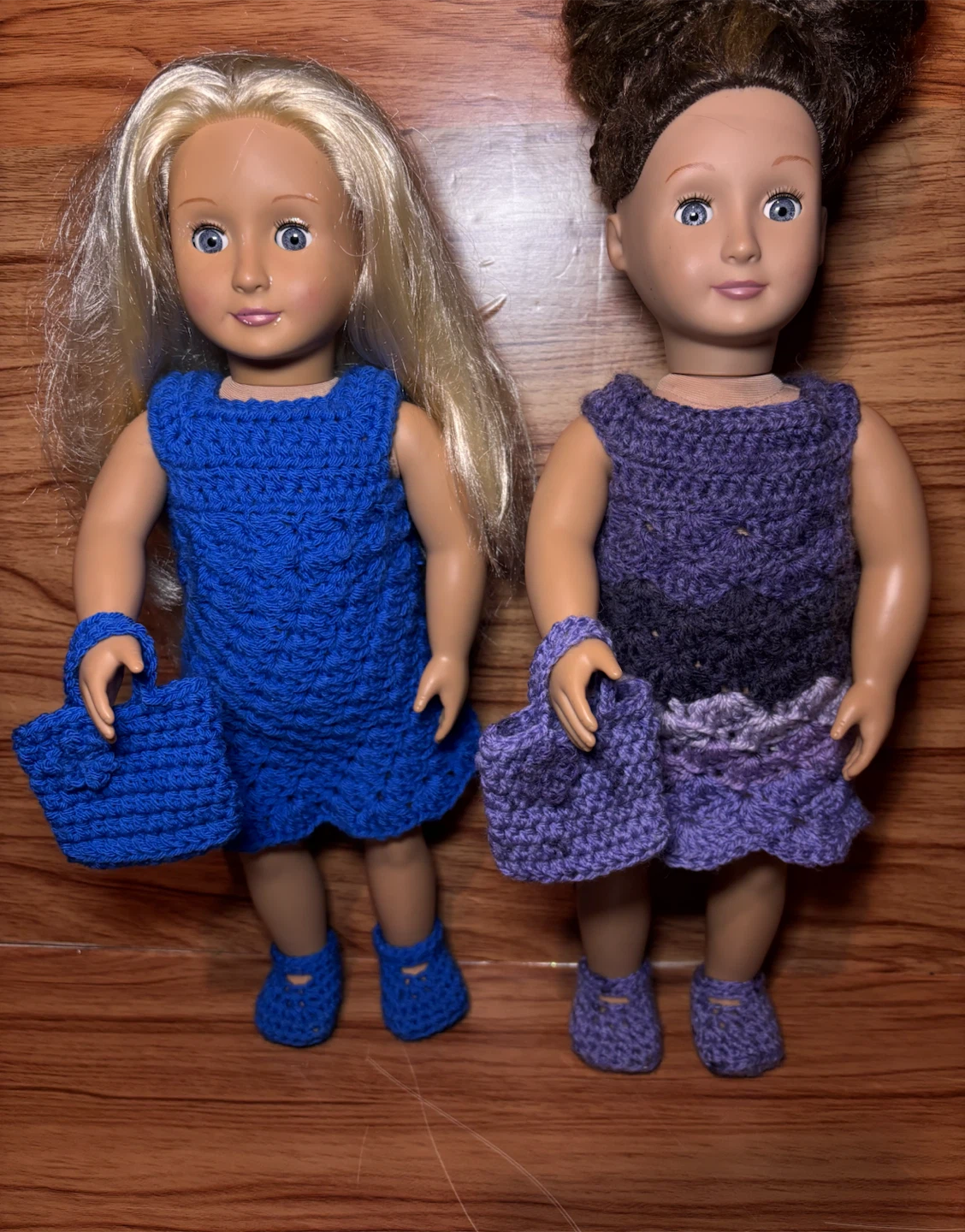 Handmade crochet 18” Doll Clothes Set