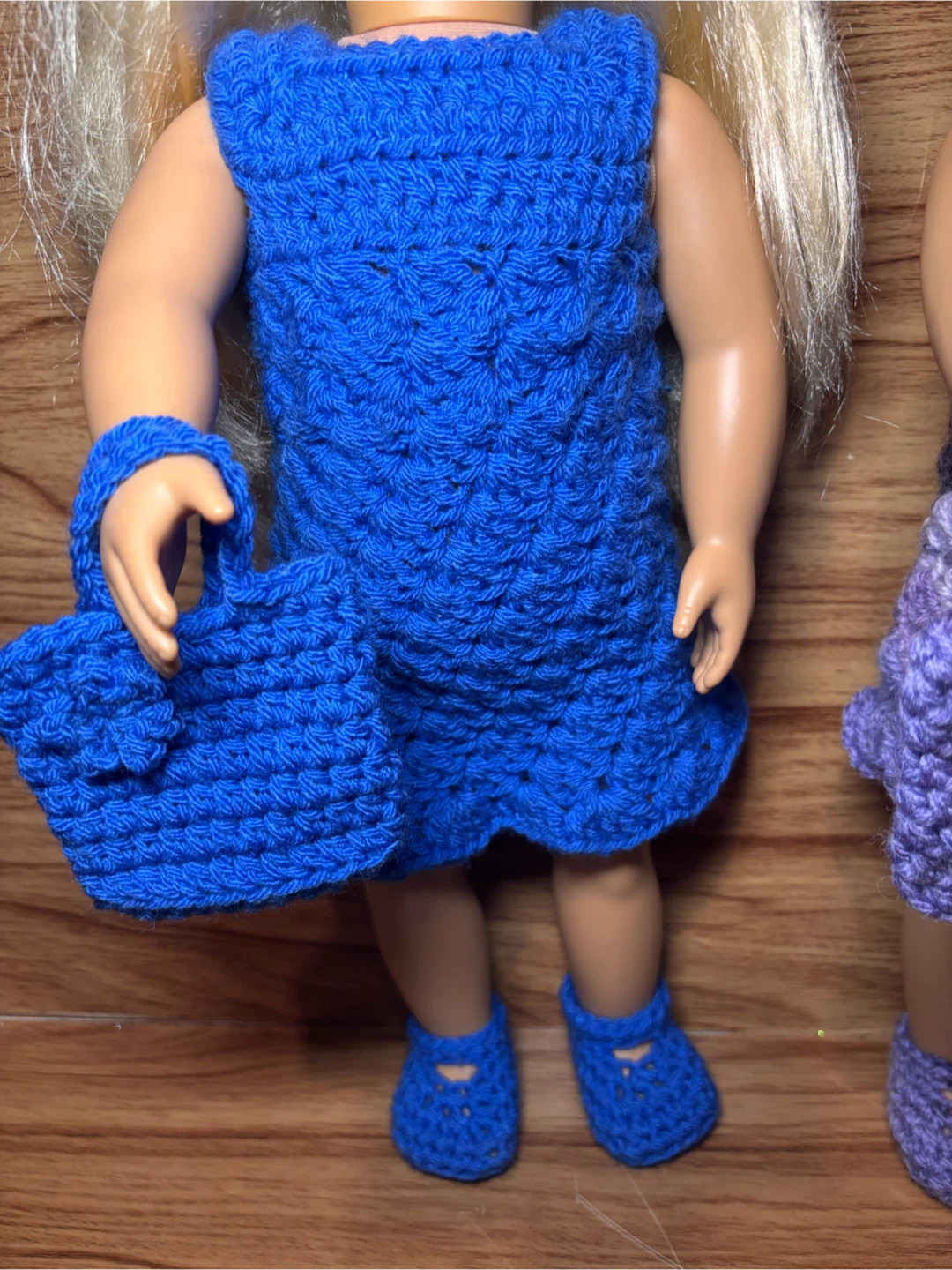 Handmade crochet 18” Doll Clothes Set - photo 2