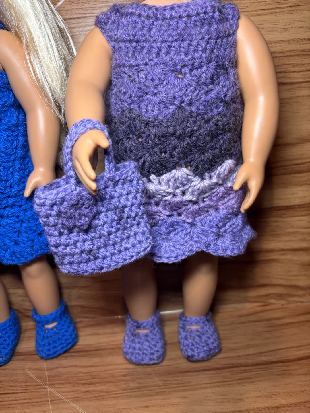 Handmade crochet 18” Doll Clothes Set - photo 3