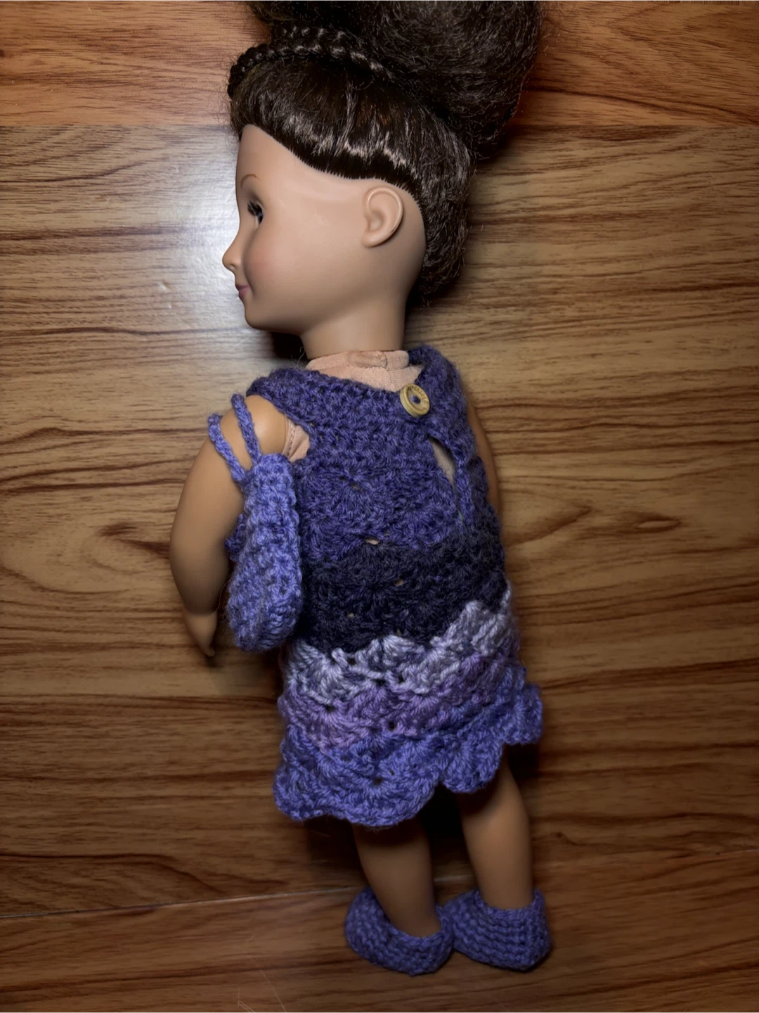 Handmade crochet 18” Doll Clothes Set - photo 4