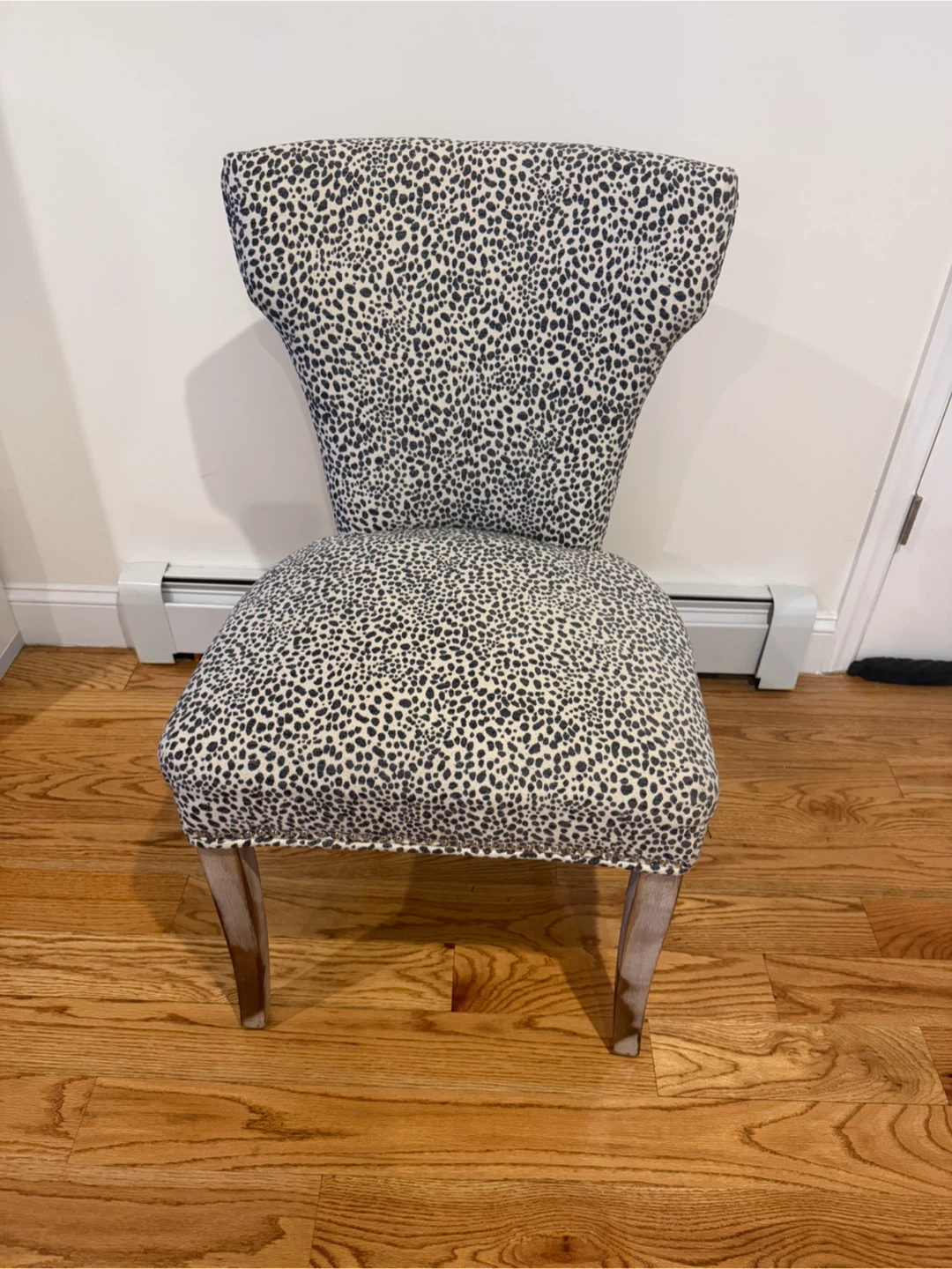 Upholstered Accent Chair with Leopard Print