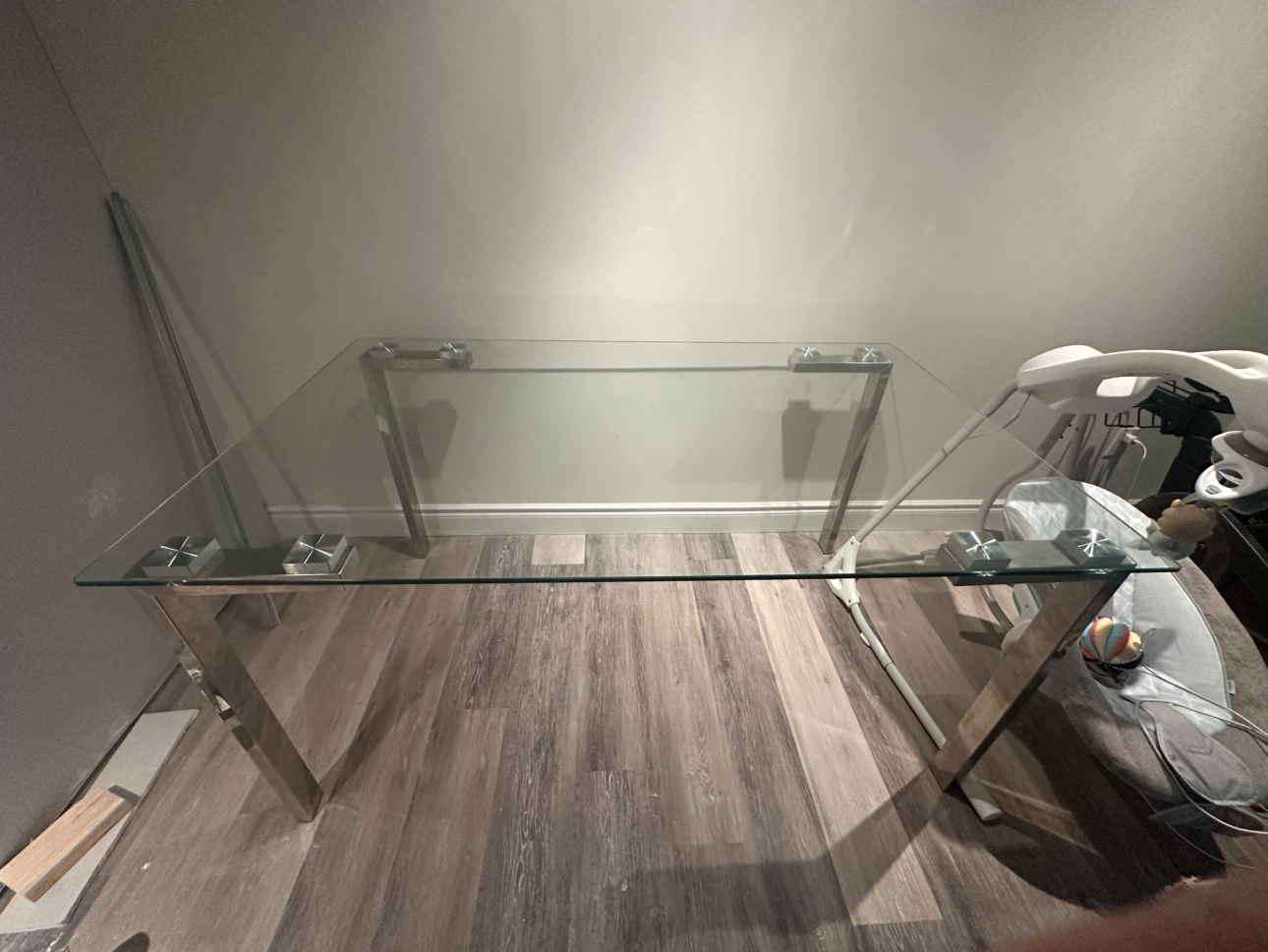 Glass and Chrome Dining Table - photo 3