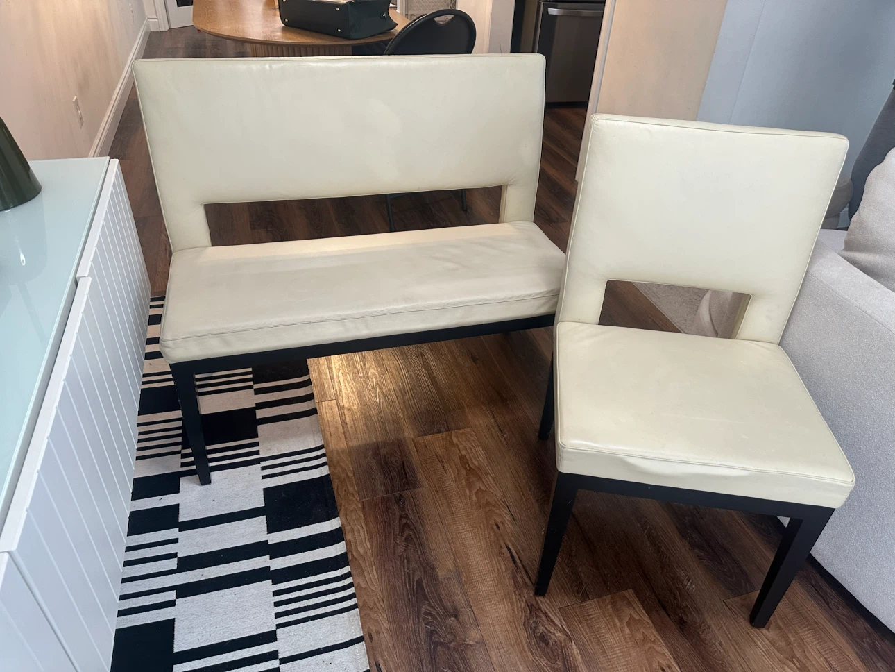 Cream Upholstered Dining Chair