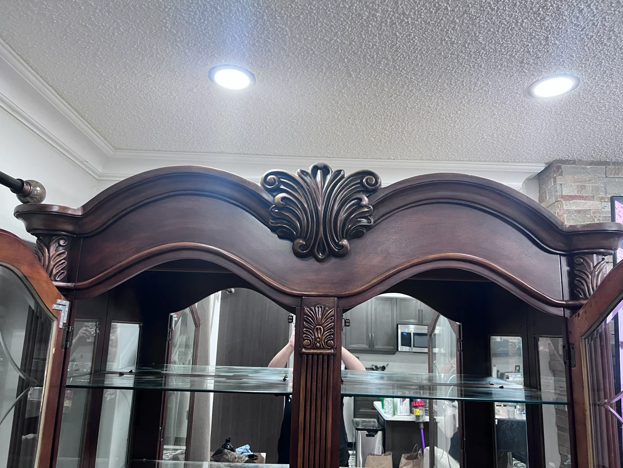 Wooden China Cabinet with Glass Doors - photo 4