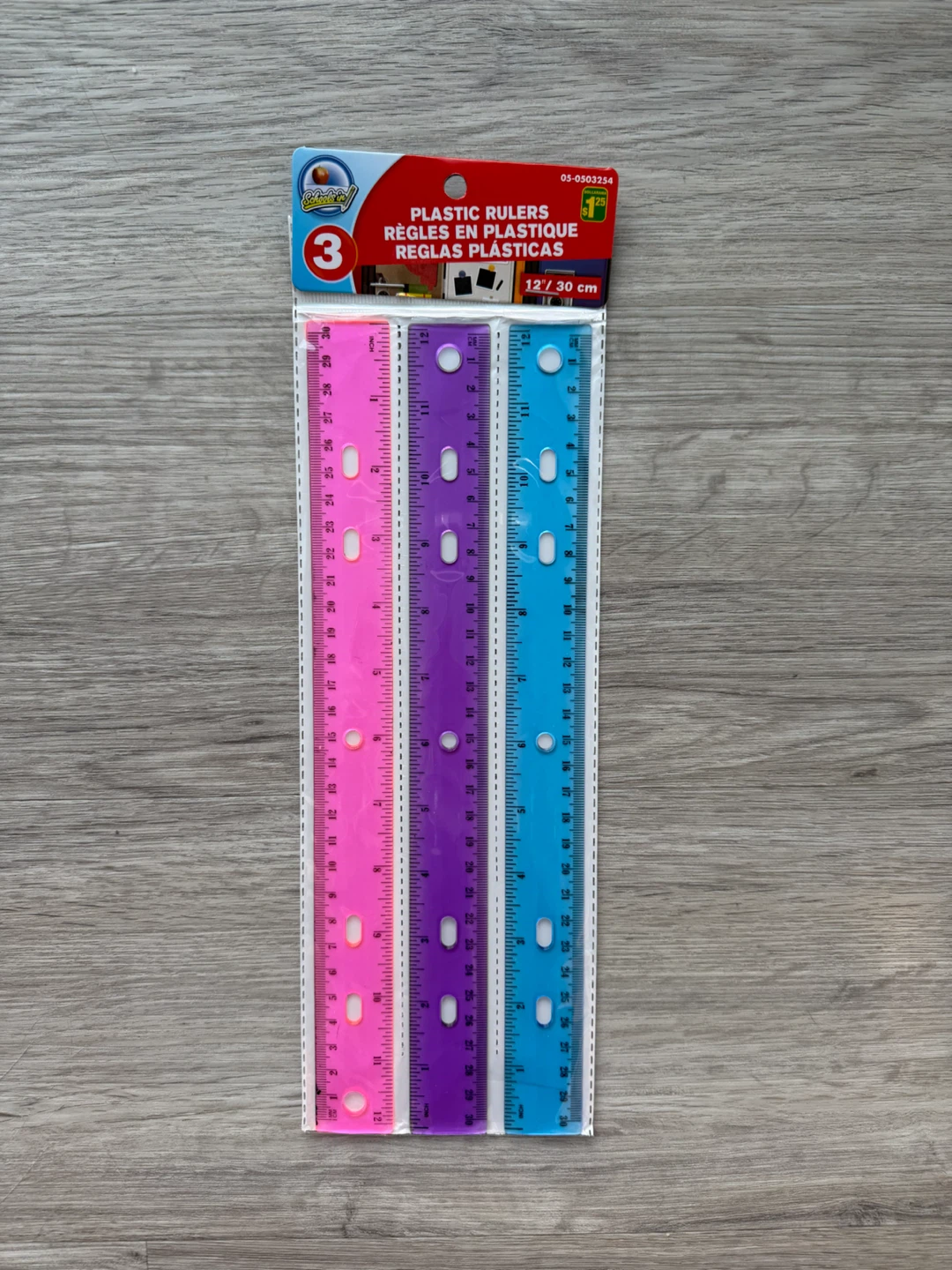 $0.5 three (3) 12” rulers
