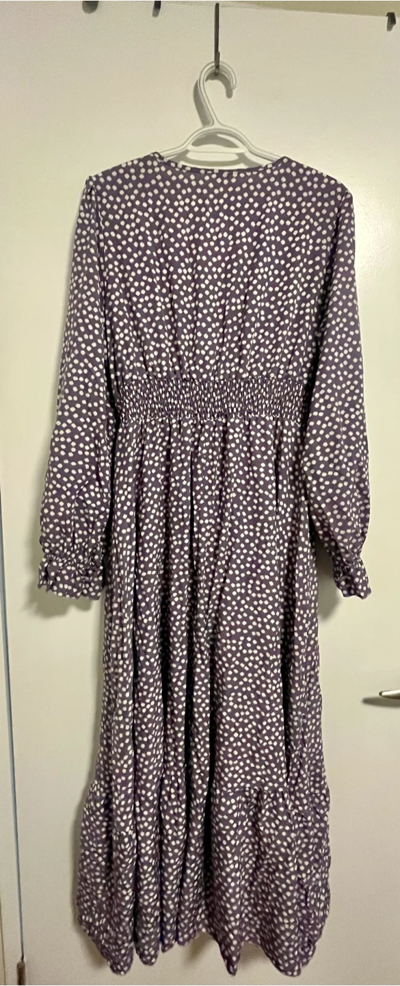 Purple Floral Maxi Dress With Flowers with Size XL - photo 2