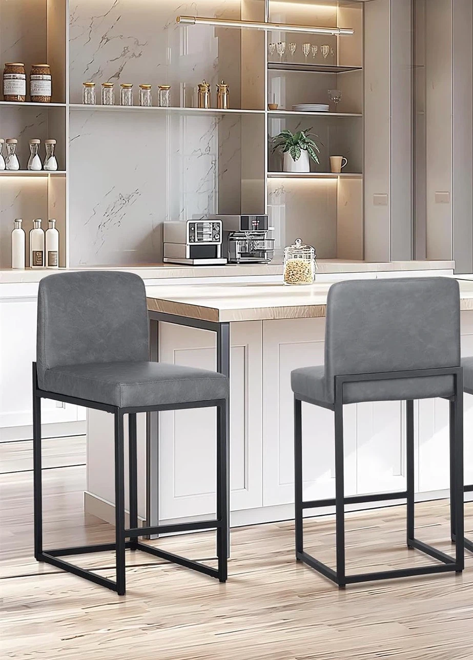 Grey Bar Stools - Set of 2 - photo 2