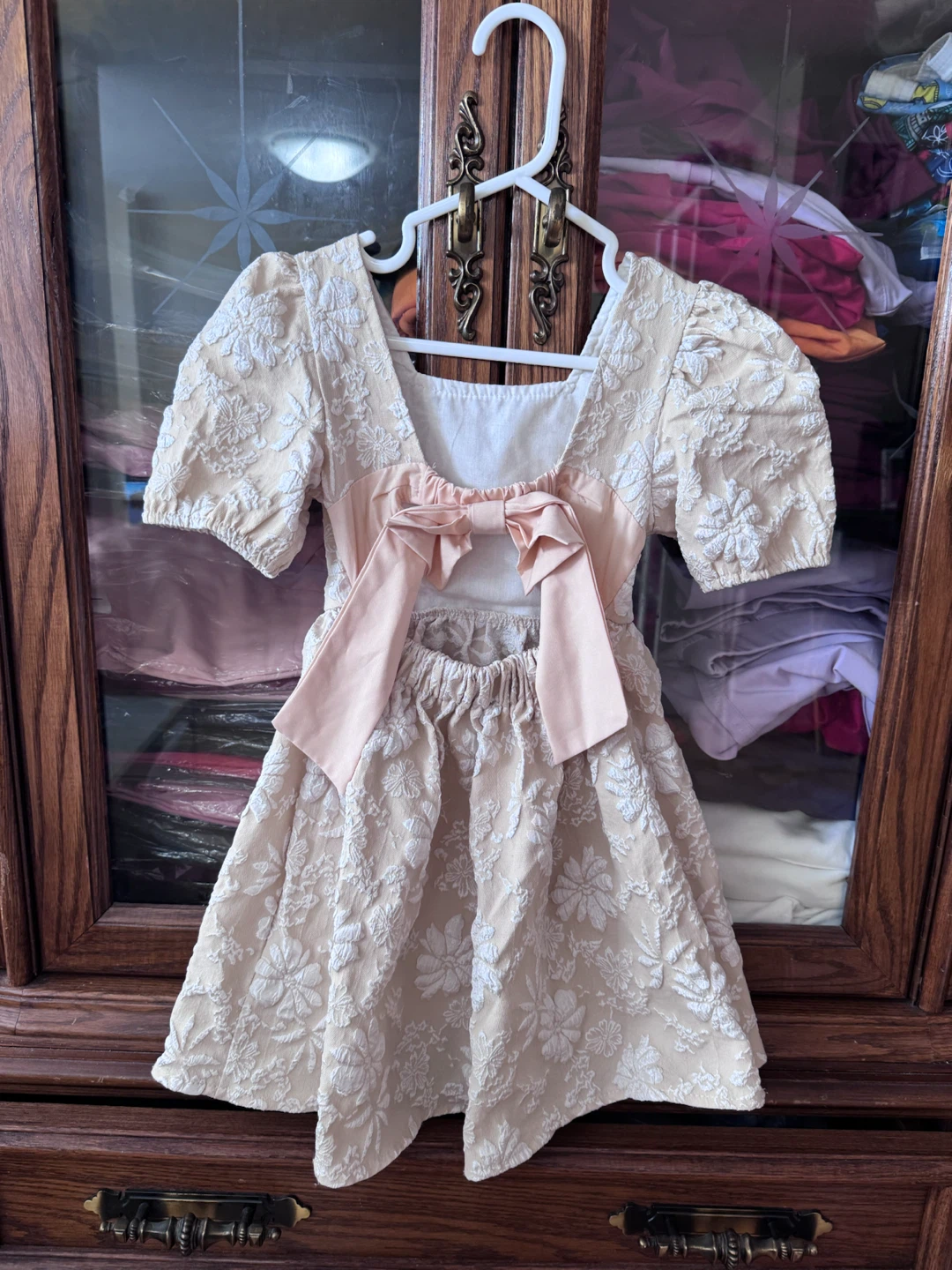 Floral Embroidered Bow Dress - Size 4-5 Years - photo 4