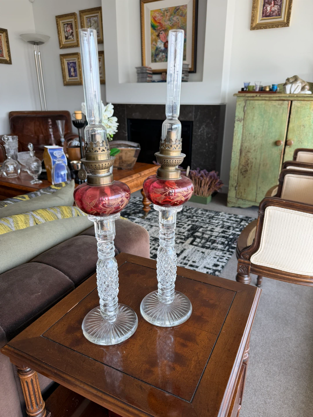 Antique Kerosene Lamps - Pair - photo 2