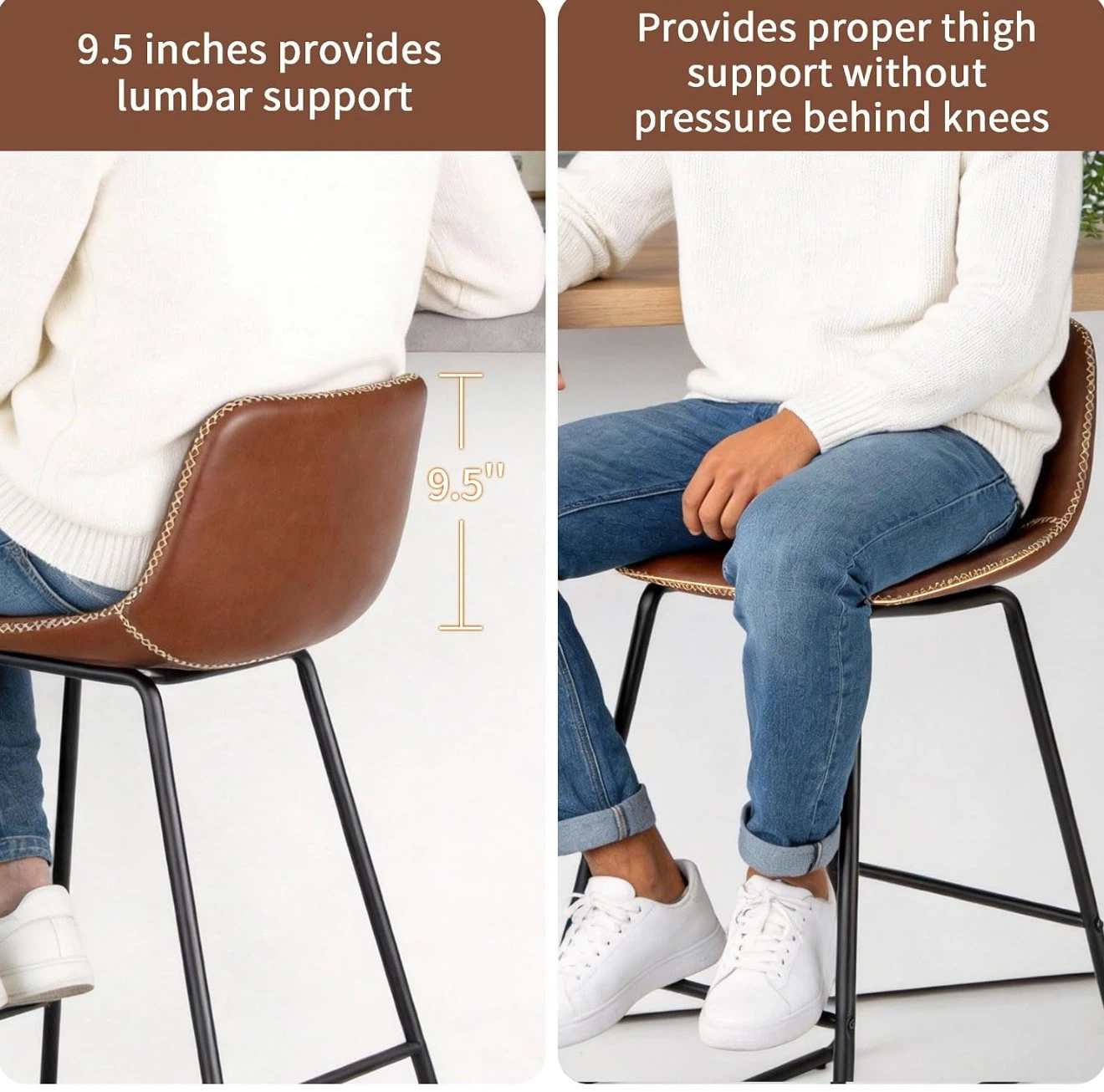 Brown Barstool 30" Seat Height set of 4 - photo 4