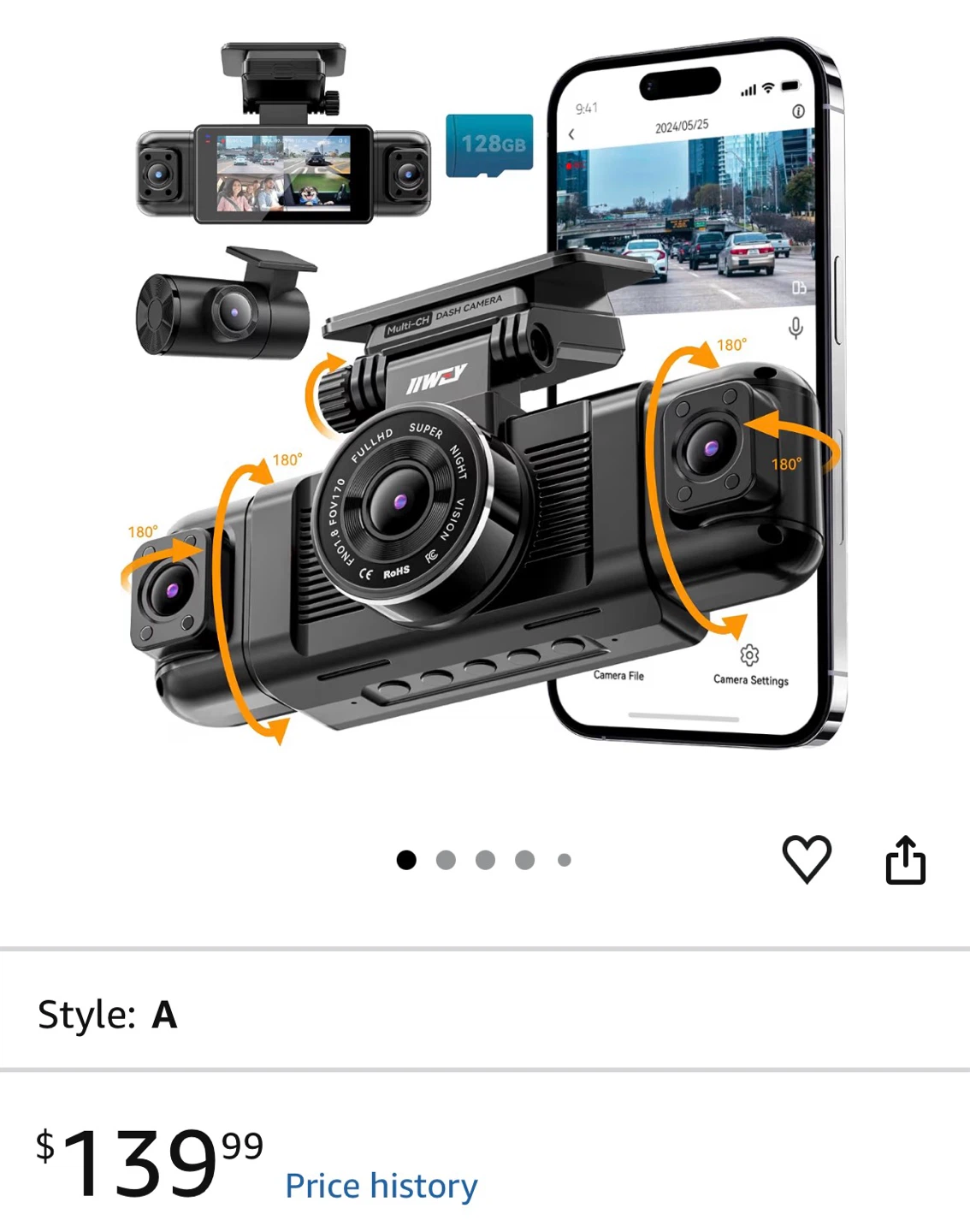 IIWEY N5 4 Channel Dash Cam never open