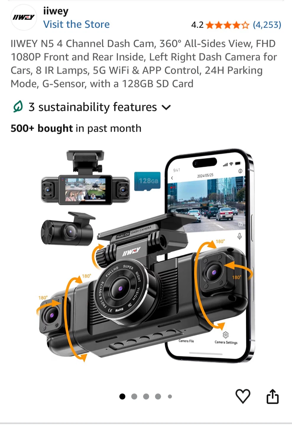 IIWEY N5 4 Channel Dash Cam never open - photo 3