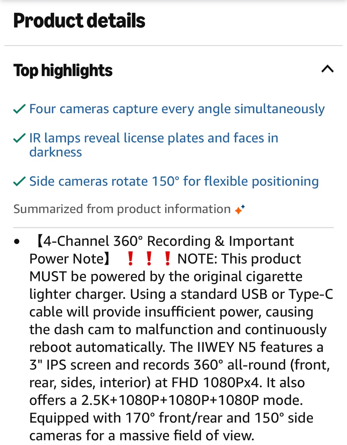 IIWEY N5 4 Channel Dash Cam never open - photo 5