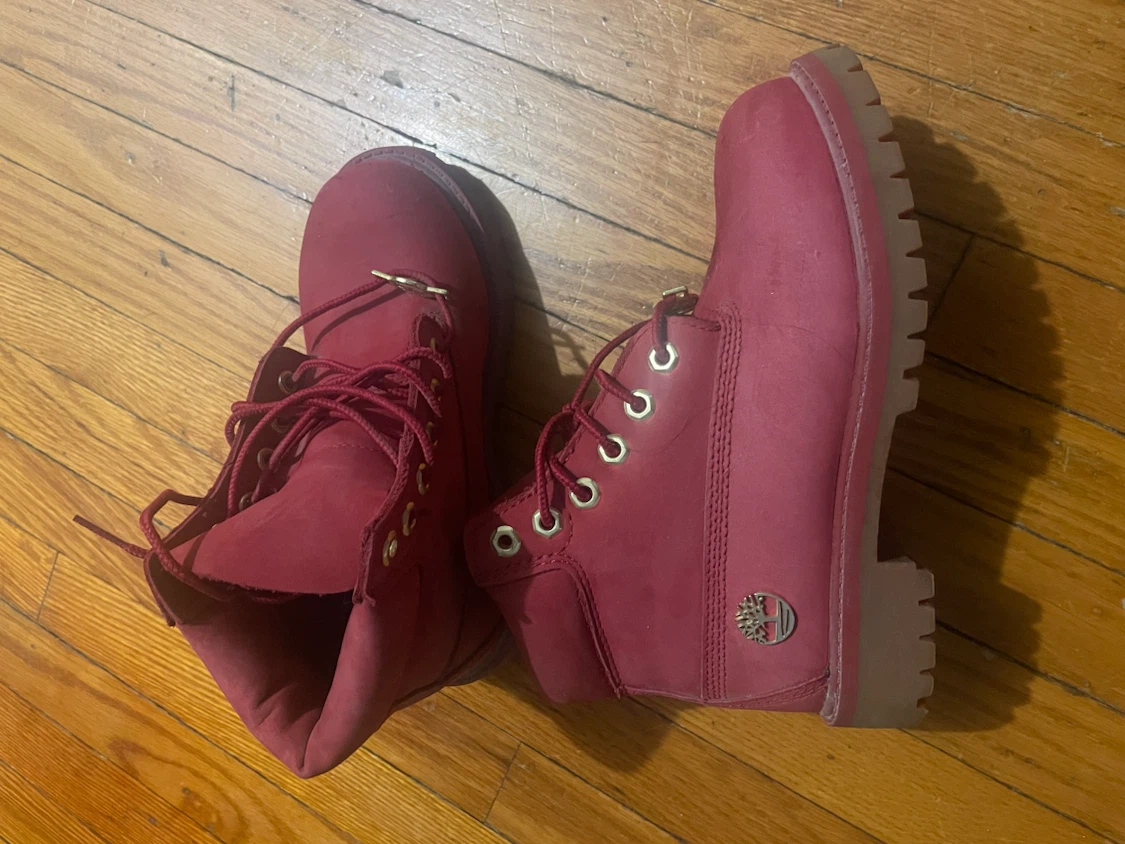 Timberland Red Boots - size 13 kids