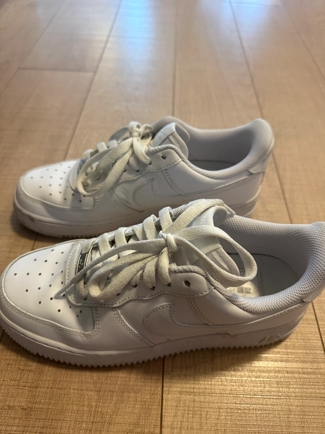 Nike Air Force 1 White Sneakers Size 7.5 - photo 2