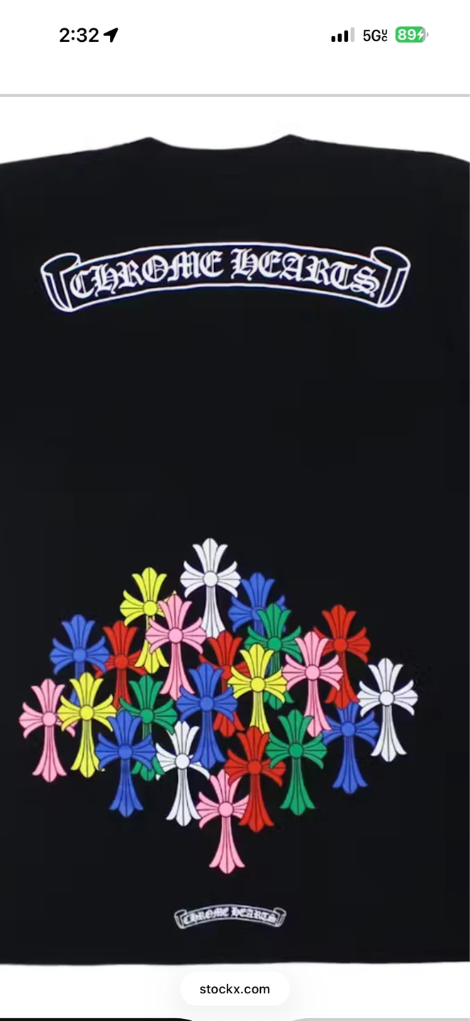 Chrome Hearts Multi-Color Cross Graphic T-Shirt