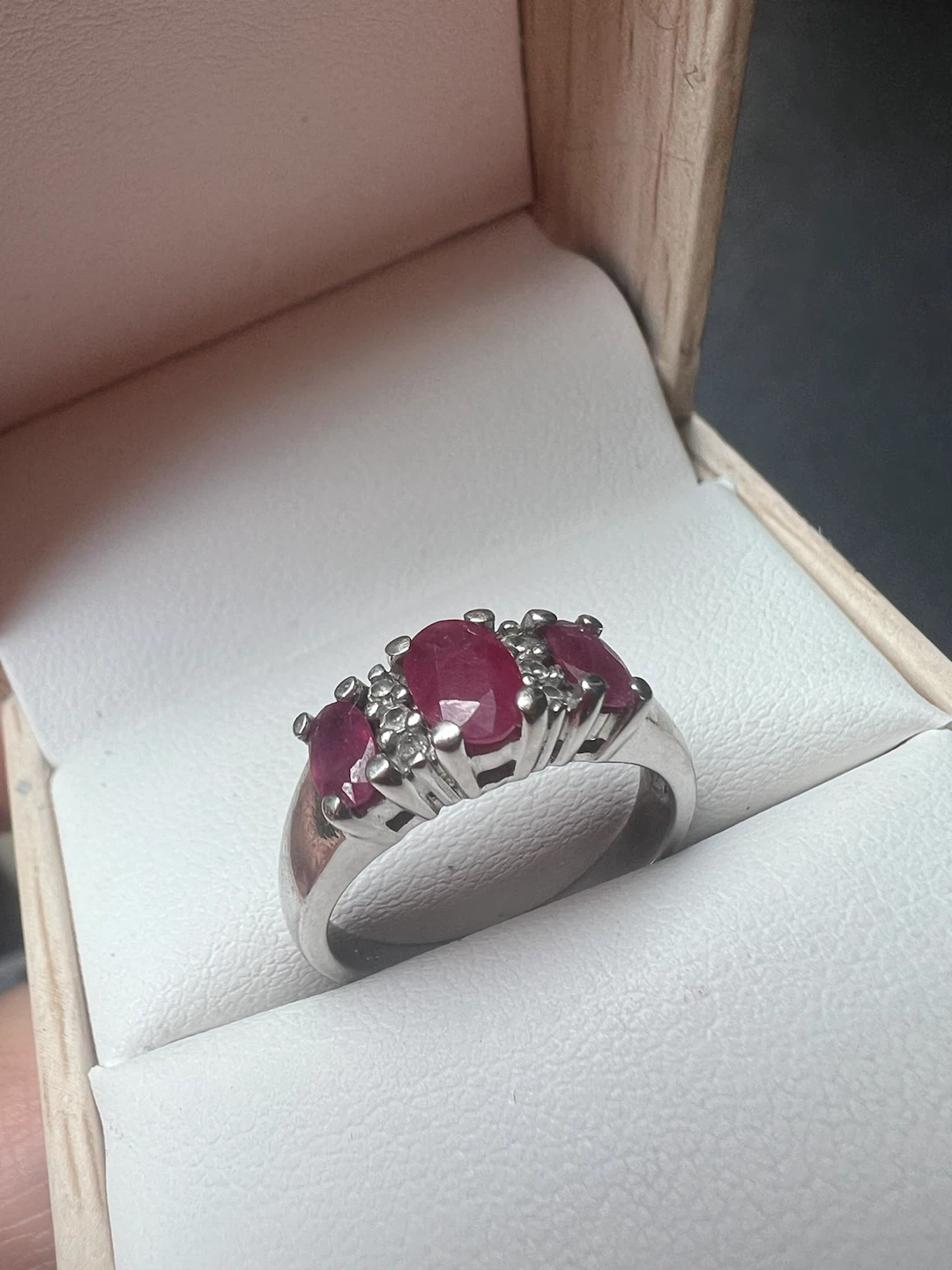10K White Gold Ruby and Diamond Ring - photo 4