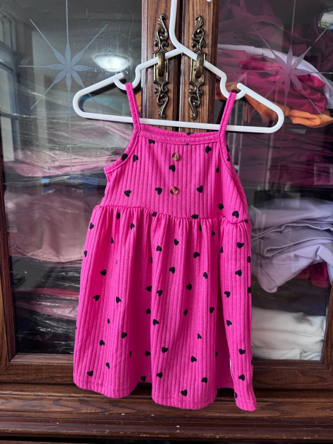 Sweet & Stylish Heart Print Dress - 3 Years Old - photo 2