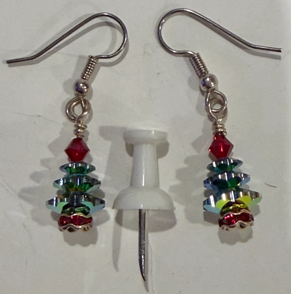 Christmas Tree Crystal Like Dangle Earrings - photo 2