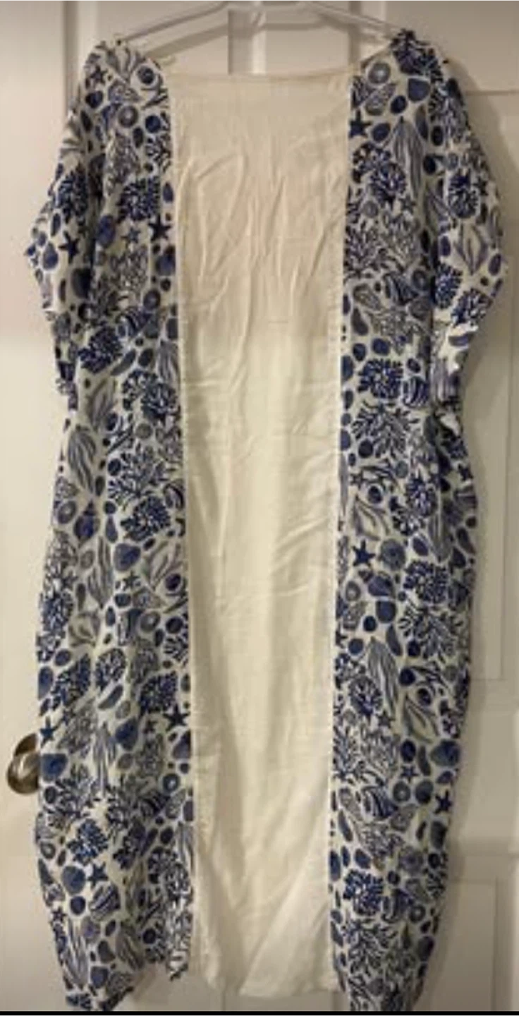 New Sigrid Olsen XL Linen Blend Seashell  Dress or Beach Coverup - photo 4