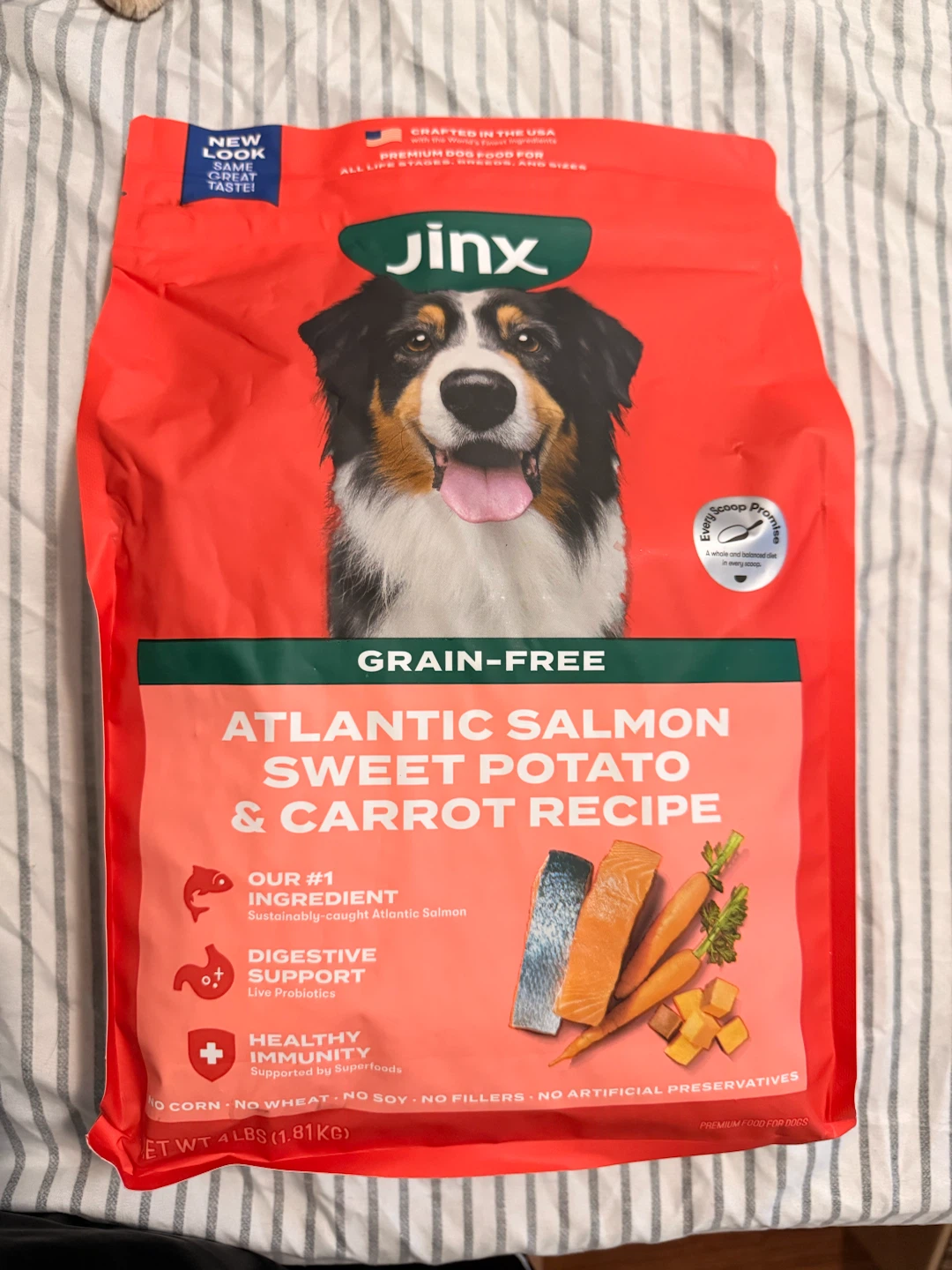 Jinx Grain-Free Atlantic Salmon, Sweet Potato & Carrot Dog Food