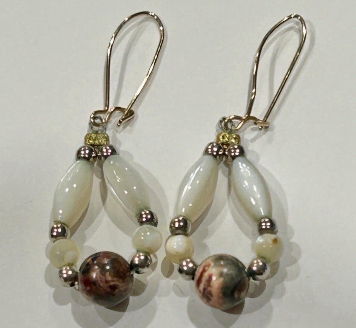 Boho Beaded Dangle Earrings – Earth Tones