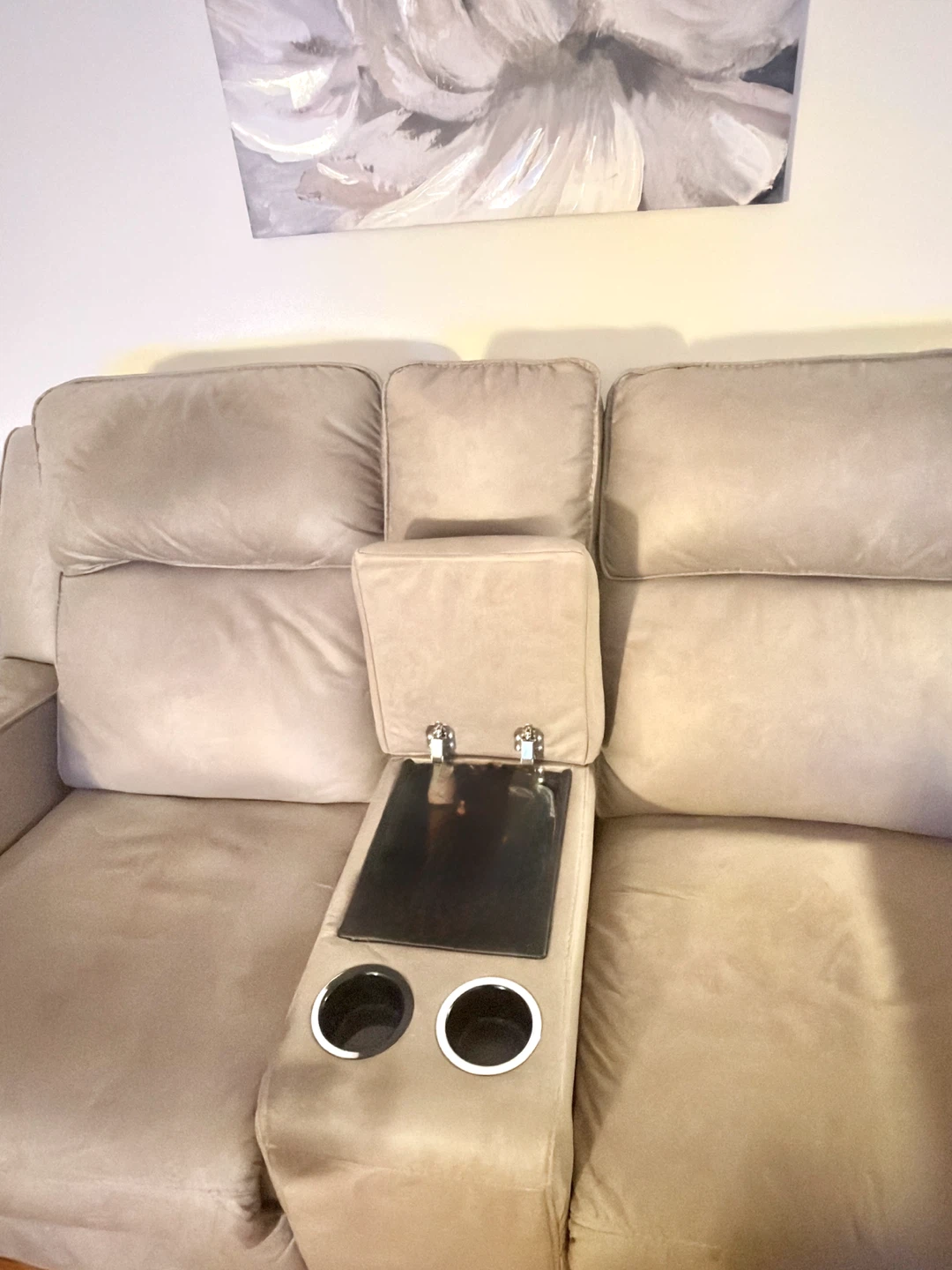 Loveseat Recliner with Center Console - photo 2