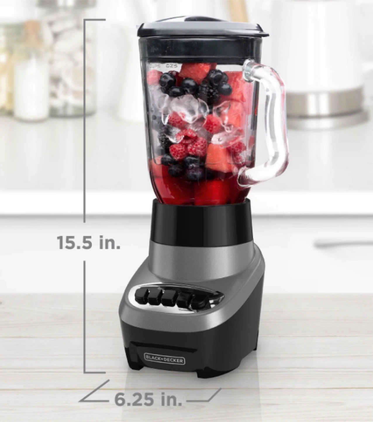 Black+Decker 12-Speed Blender 15.5" - Black/Silver - photo 2
