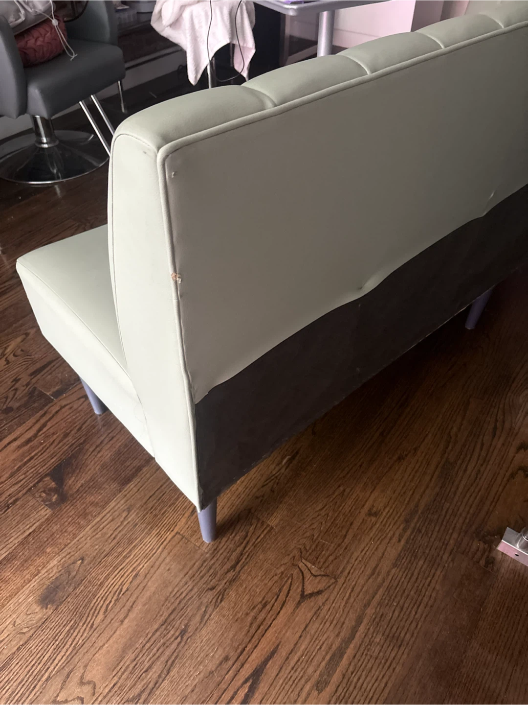 Mint Green Curved Booth Style Sofa - photo 2