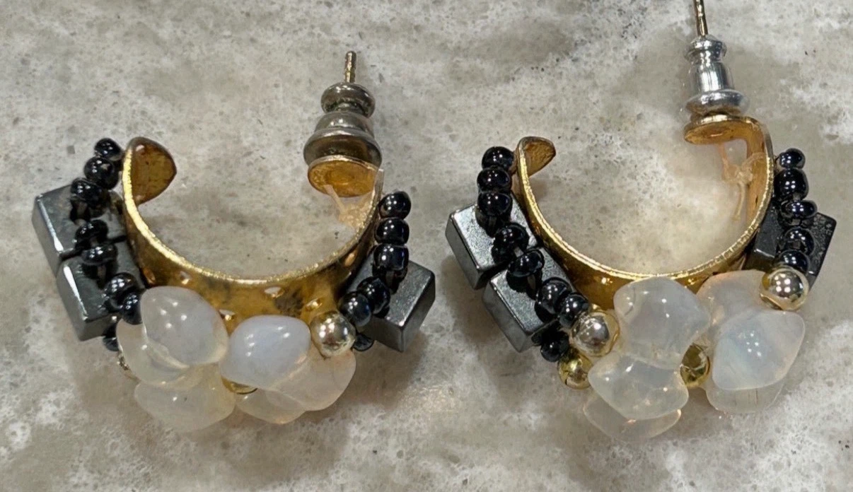 Beautiful Beaded Curved Stud Earrings ($5 each) - photo 3