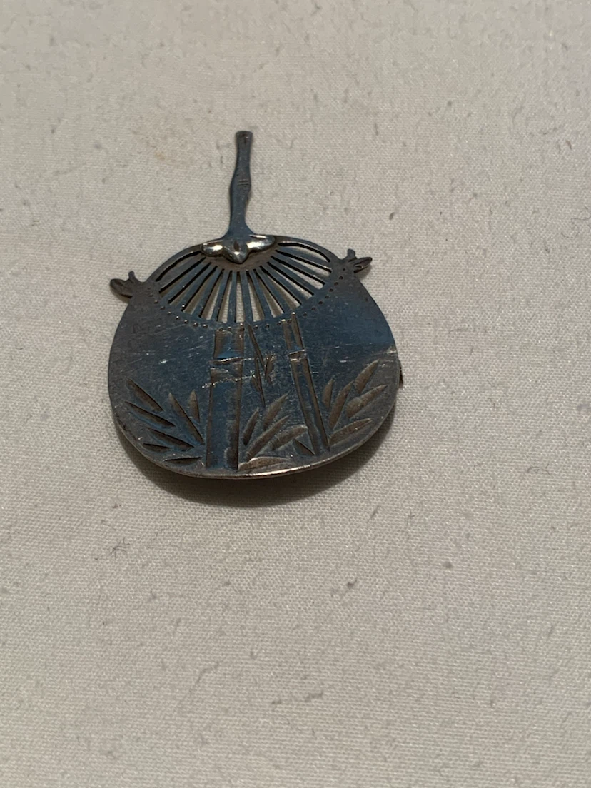 Sterling Silver Fan Brooch
