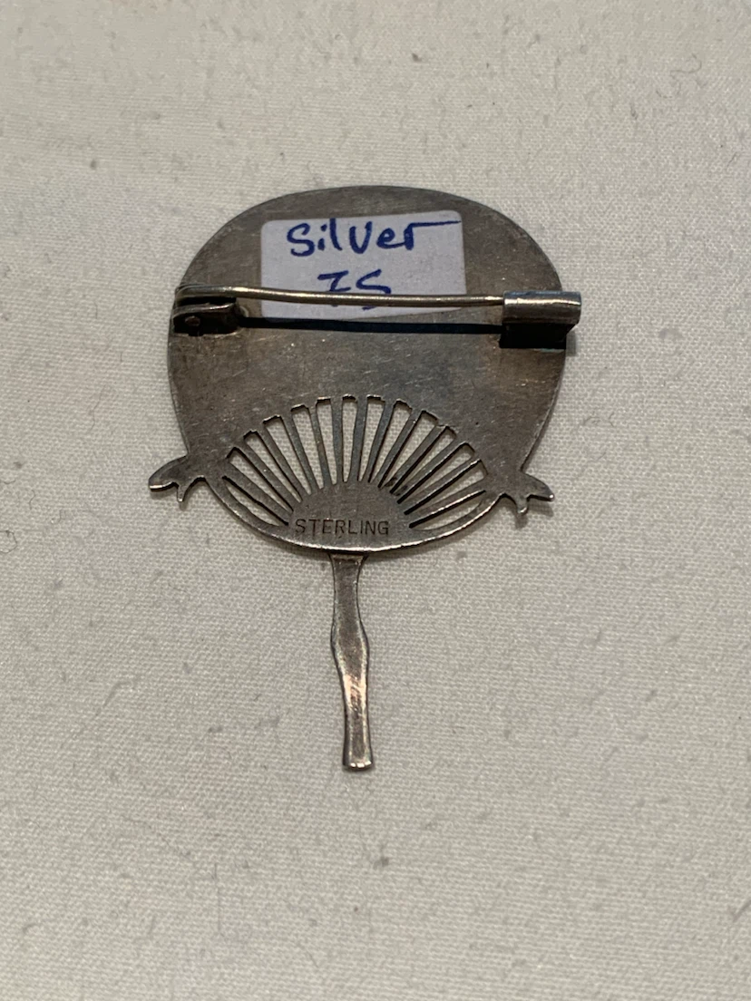 Sterling Silver Fan Brooch - photo 2