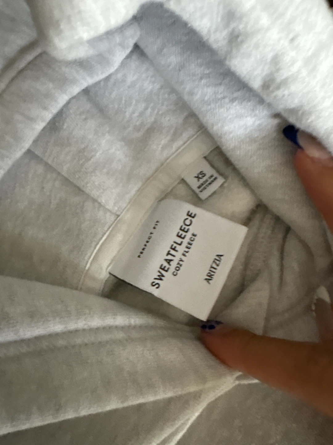ARITZIA Grey COZY FLEECE Hoodie - photo 3