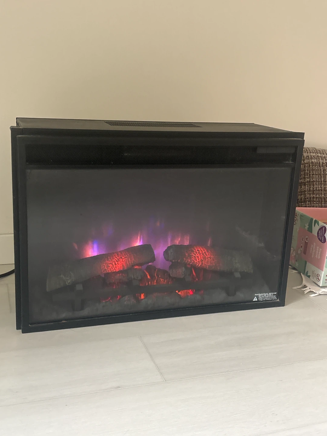 Electric Fireplace Insert with Flame Effect